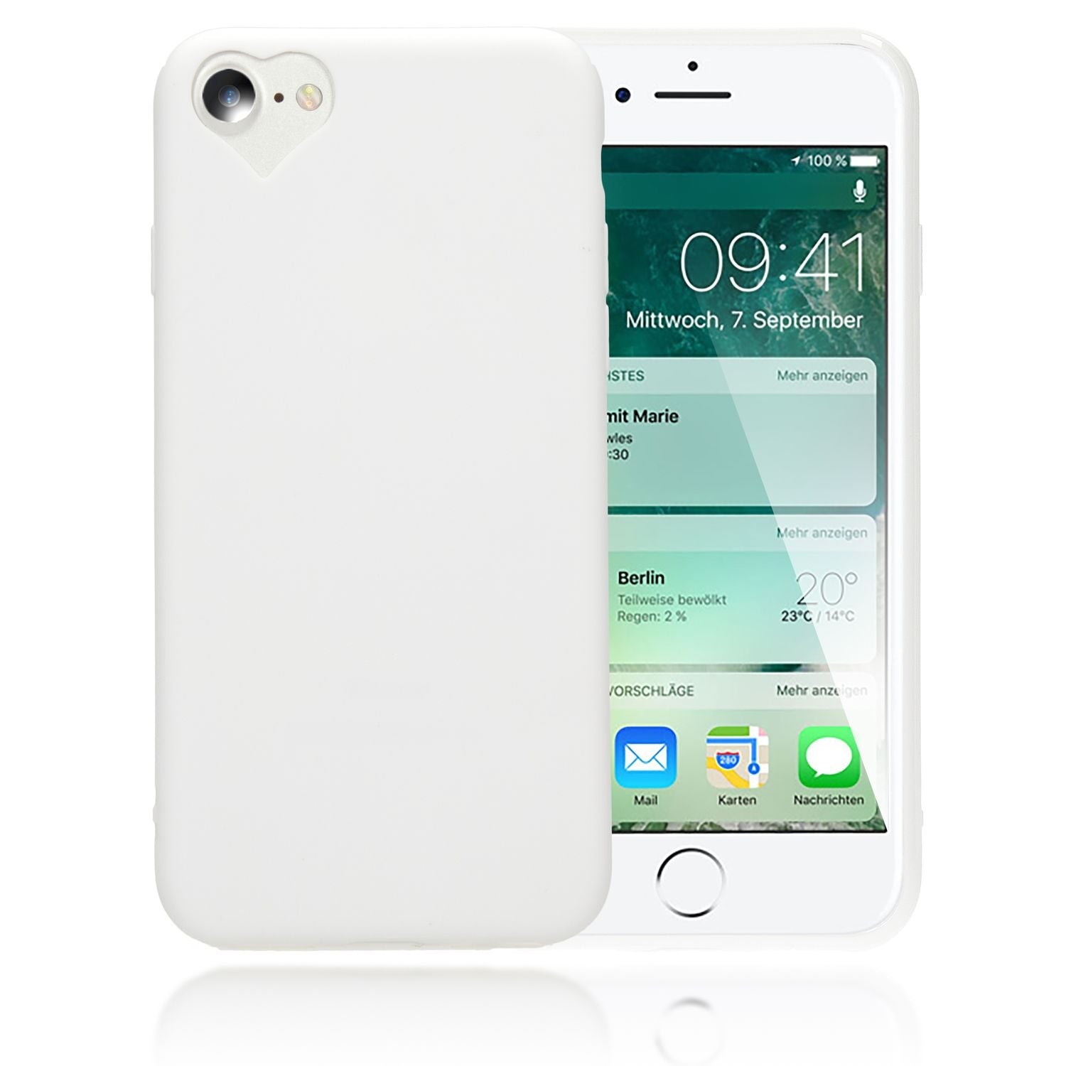 NALIA Silikonhülle iPhone SE 2022 / SE 2020 / 8 / 7 Case ultra-slim dünn Schwarz NALIA Protective Hülle