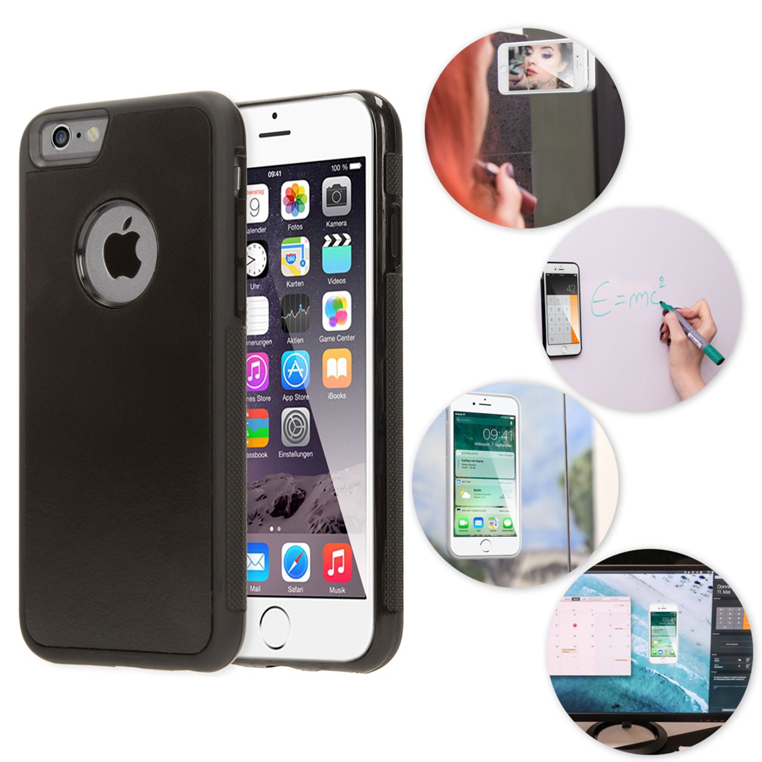 Apple iPhone 6 6S Anti Gravity Case Hülle von NALIA, Selbstklebendes Handy Cover