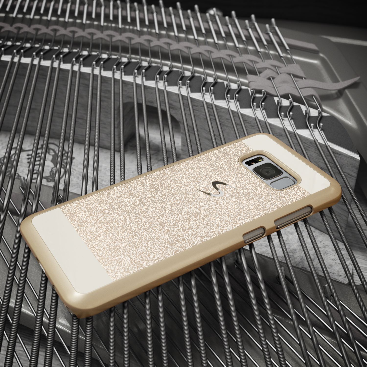 Samsung Galaxy S8 Plus Hülle Handyhülle von NALIA, Glitzer Case Schutzhülle Cover Rose Gold NALIA