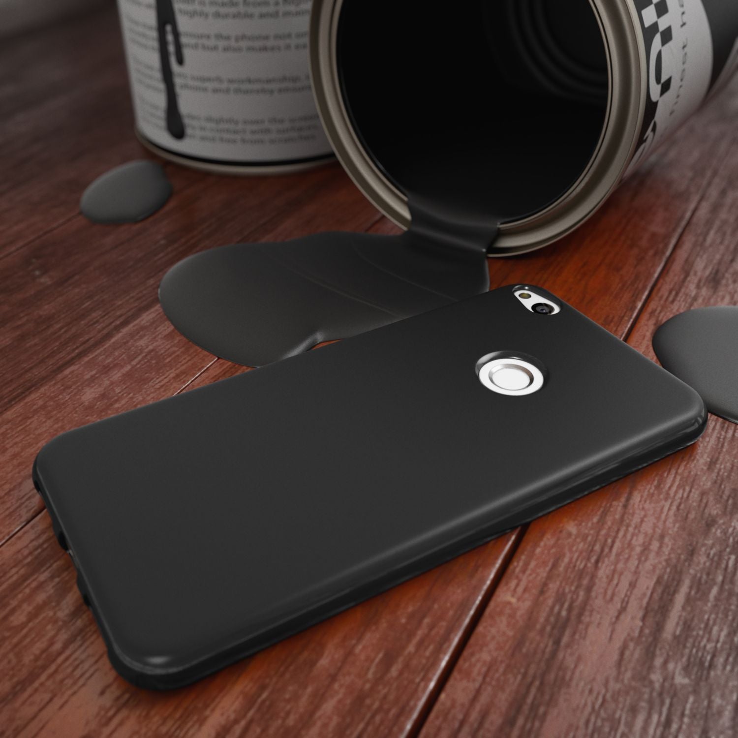 Huawei P8 Lite 2017 Hülle Handyhülle von NALIA, Slim Silikon Case Schutz Cover Schwarz NALIA