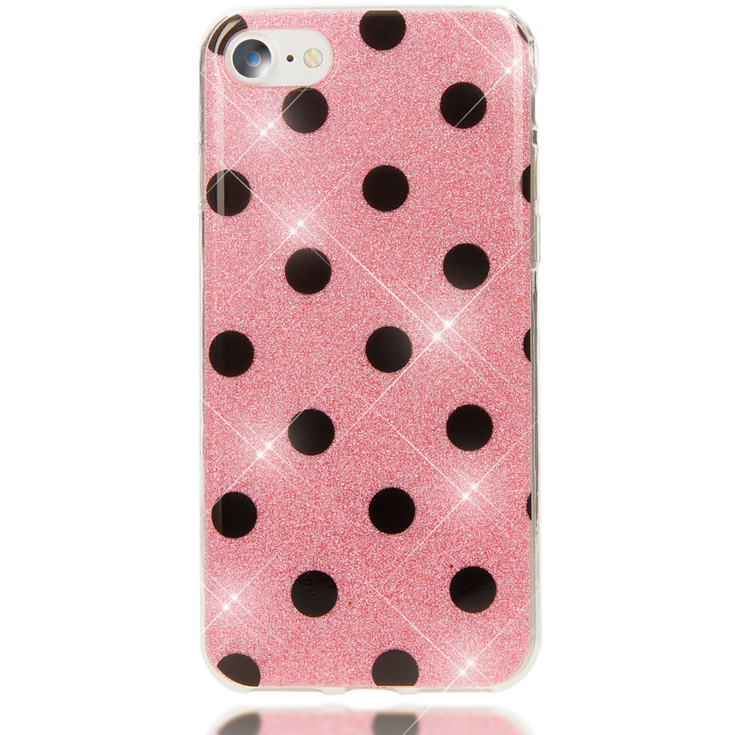 NALIA Handy Hülle für iPhone SE 2020 / 8 / 7, Glitzer Case Muster Cover Schutz NALIA