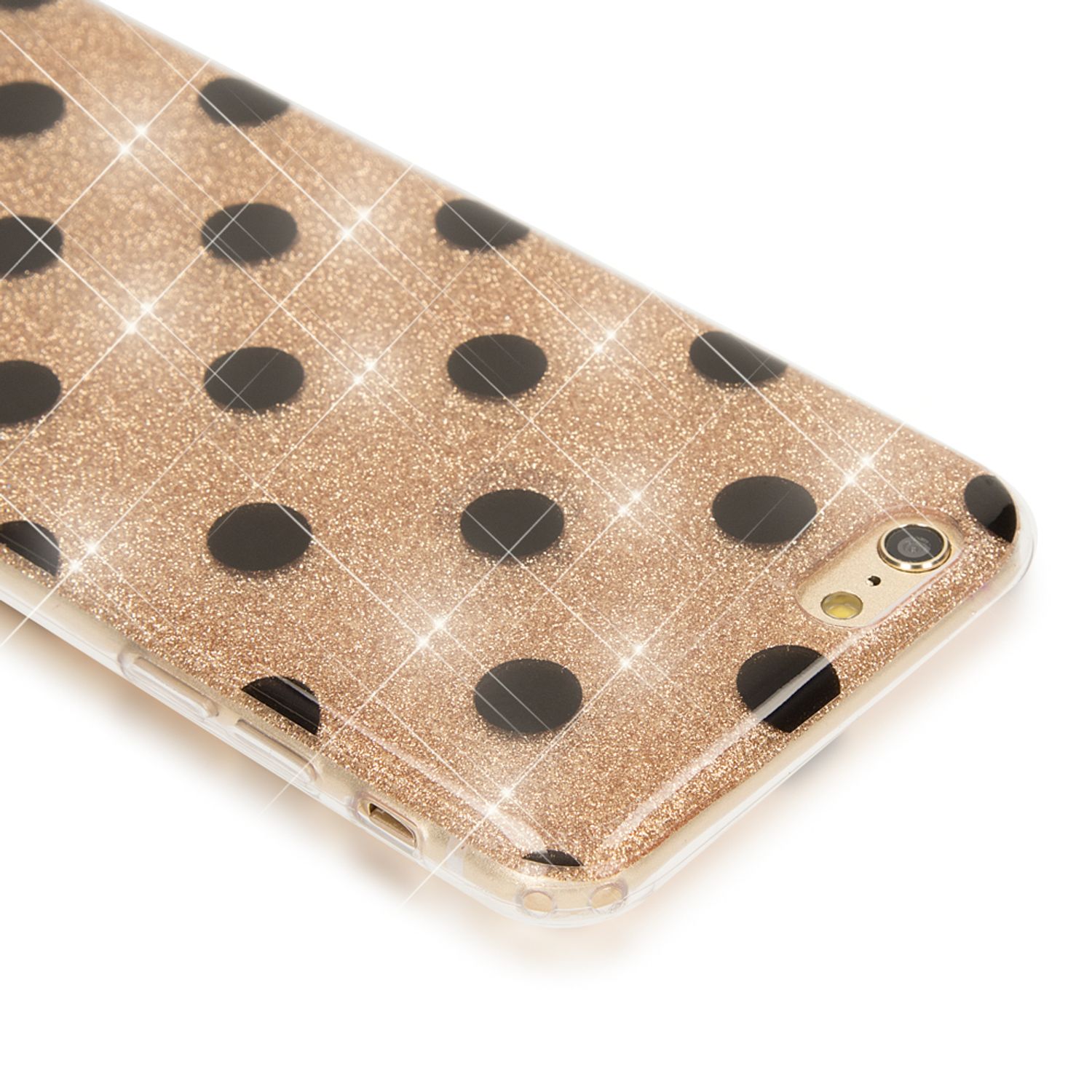 Apple iPhone 6 6S Punkte Handy Hülle von NALIA, Silikon Cover Case Schutz Glitter Pink NALIA