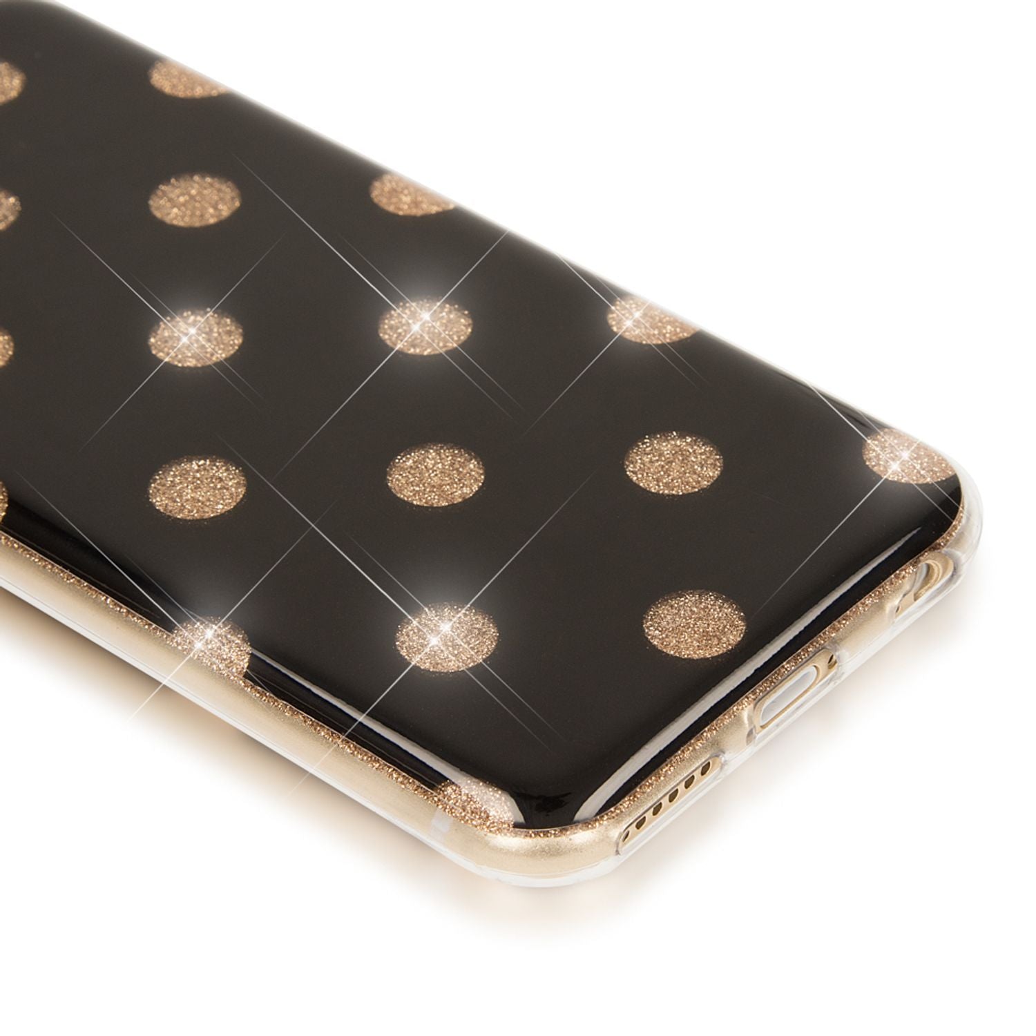 Apple iPhone 6 6S Punkte Handy Hülle von NALIA, Silikon Cover Case Schutz Glitter Pink NALIA