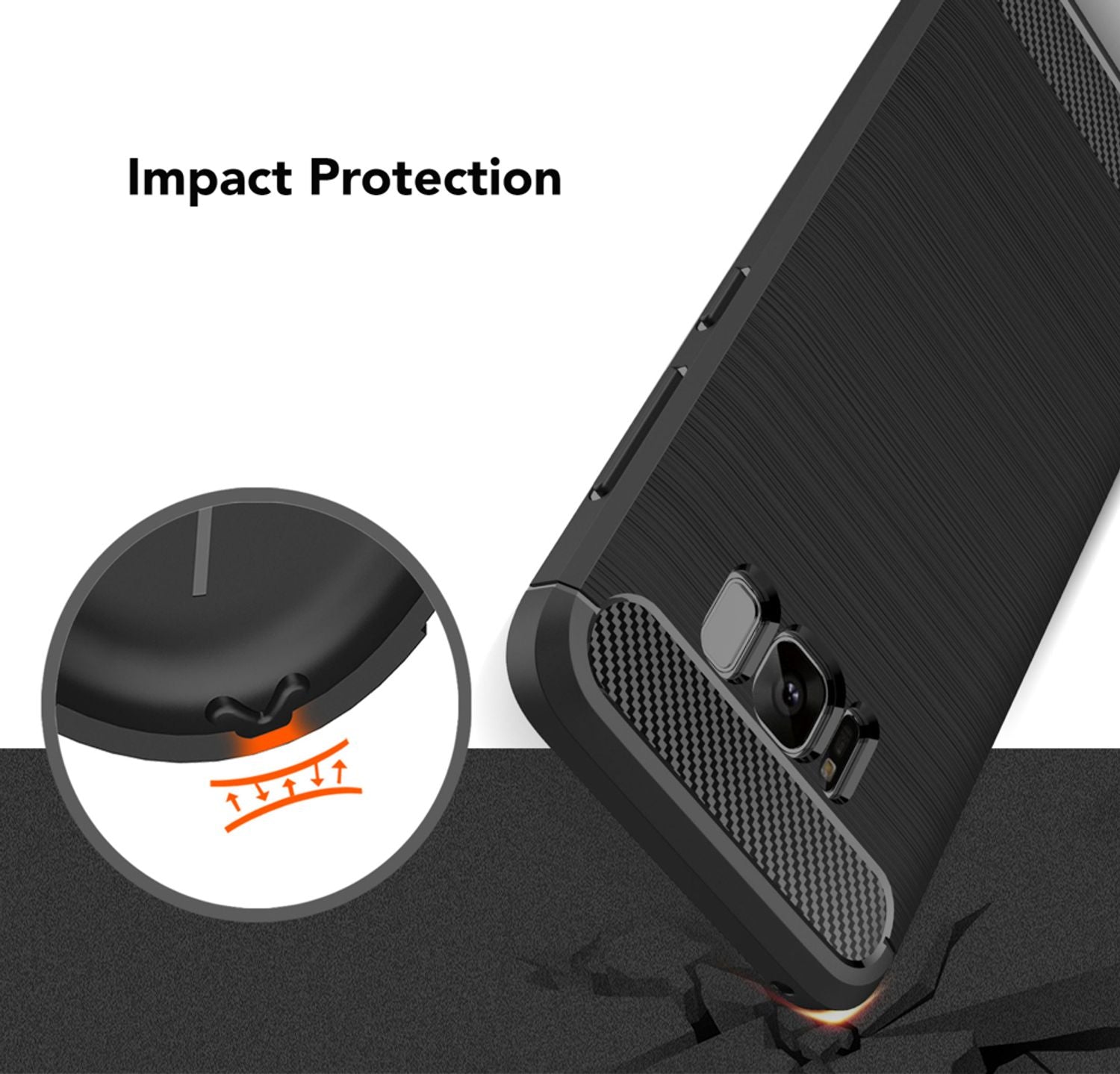 Samsung S8 Hülle Handyhülle von NALIA, Silikon Case Schutzhülle Back-Cover Etui Schwarz NALIA Protective Hülle