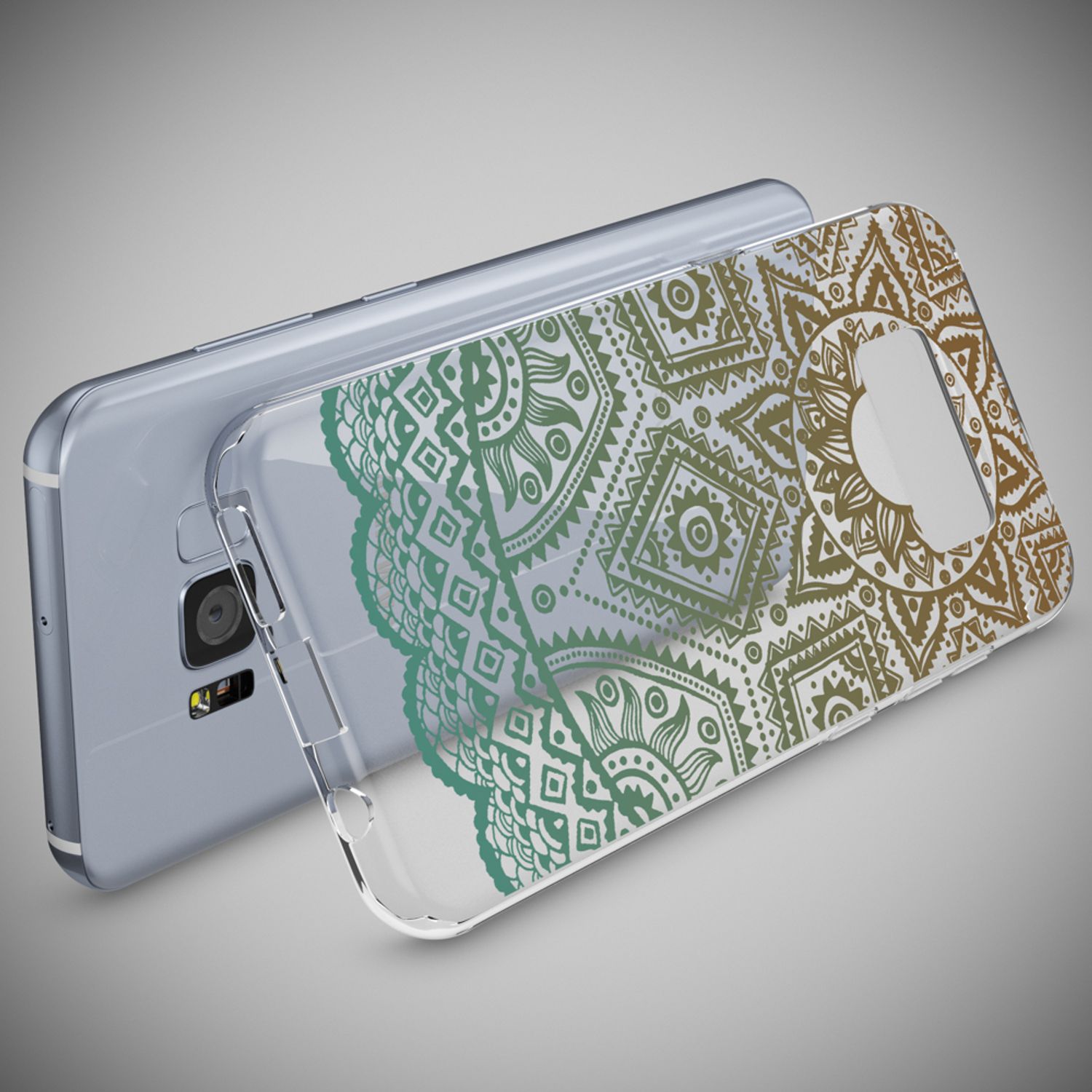 Samsung Galaxy S8 Plus Hülle Handyhülle von NALIA, Silikon Motiv Case Schutzhülle Mandala Weiß NALIA