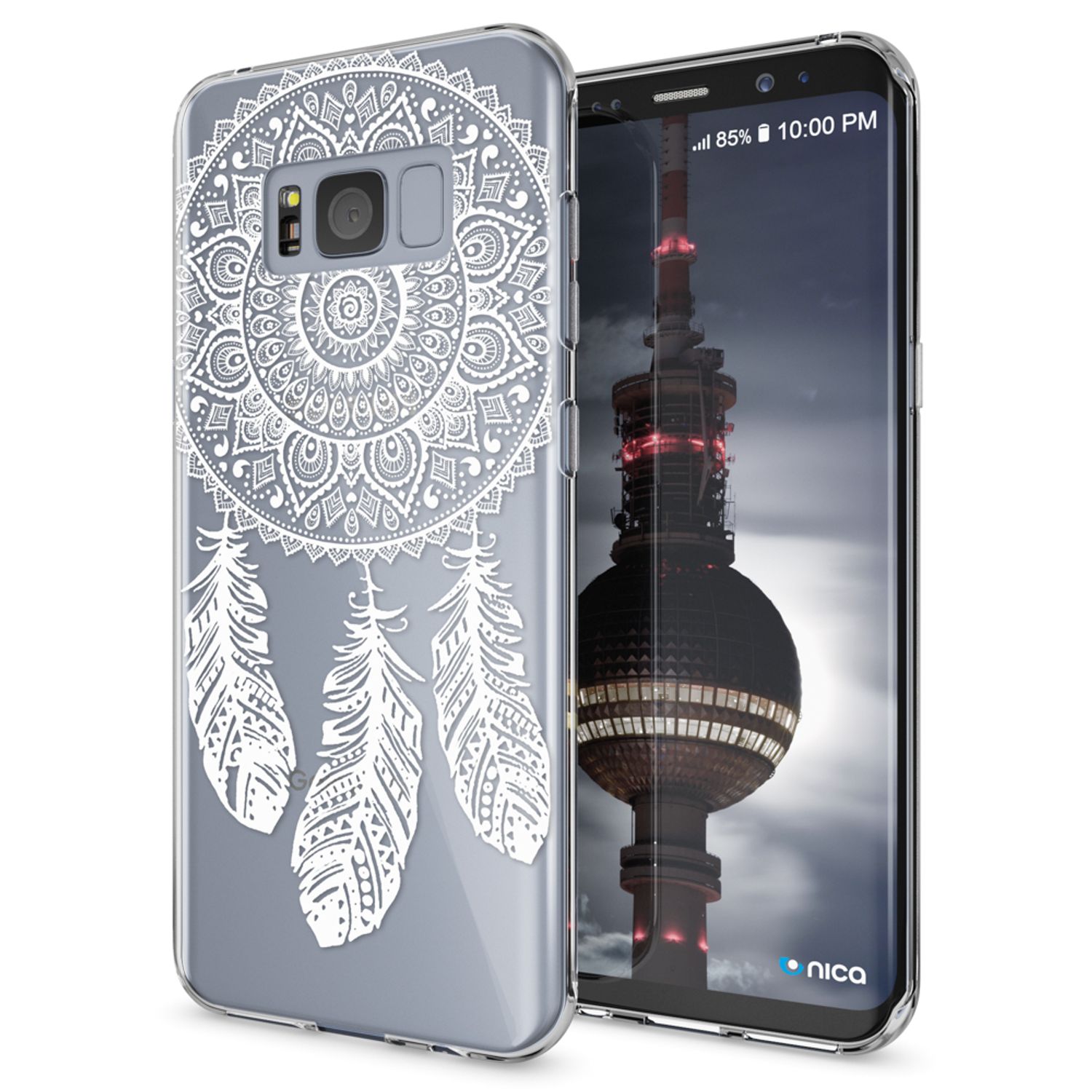 Samsung Galaxy S8 Plus Hülle Handyhülle von NALIA, Silikon Motiv Case Schutzhülle Berlin Skyline NALIA