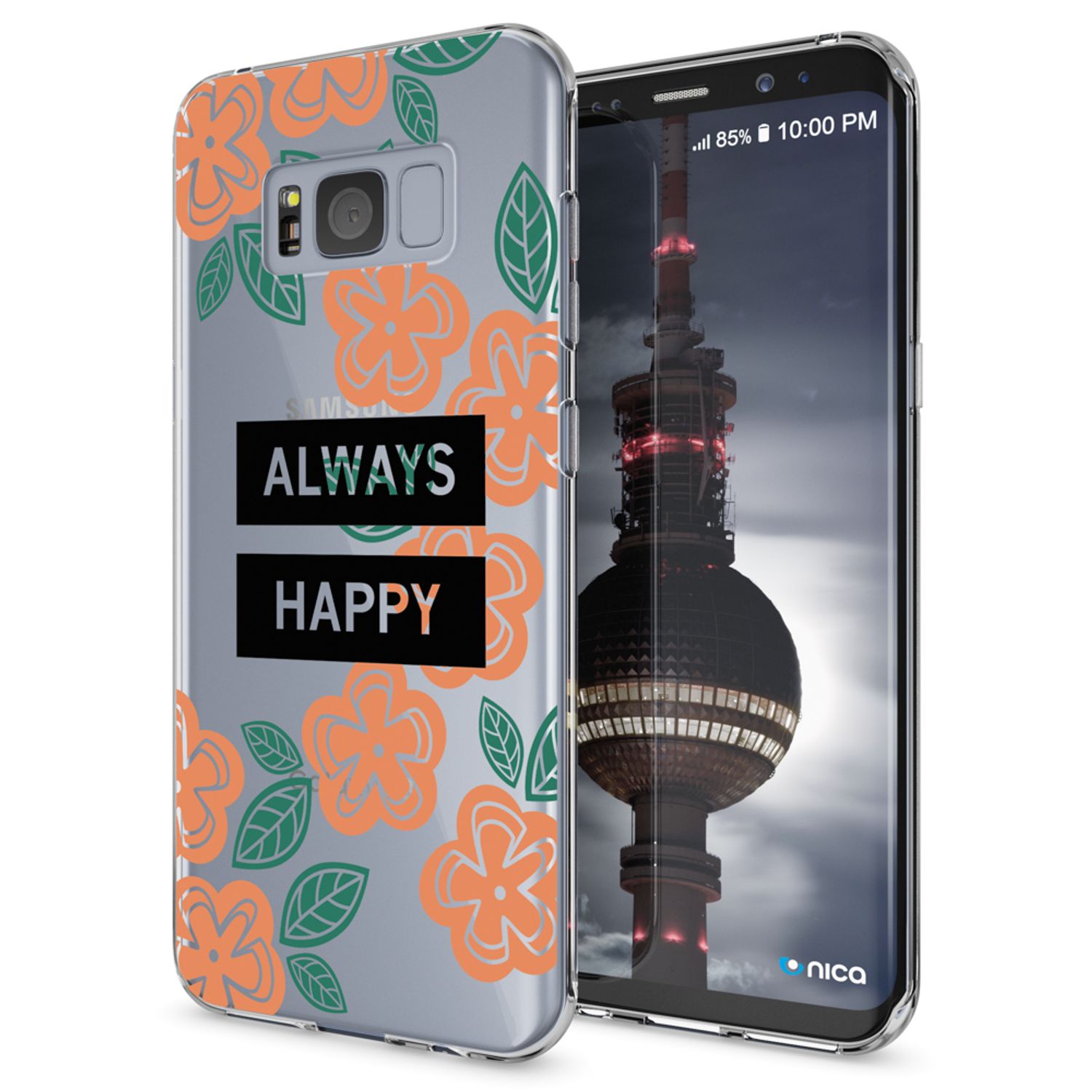 Samsung Galaxy S8 Plus Hülle Handyhülle von NALIA, Silikon Motiv Case Schutzhülle Berlin Skyline NALIA