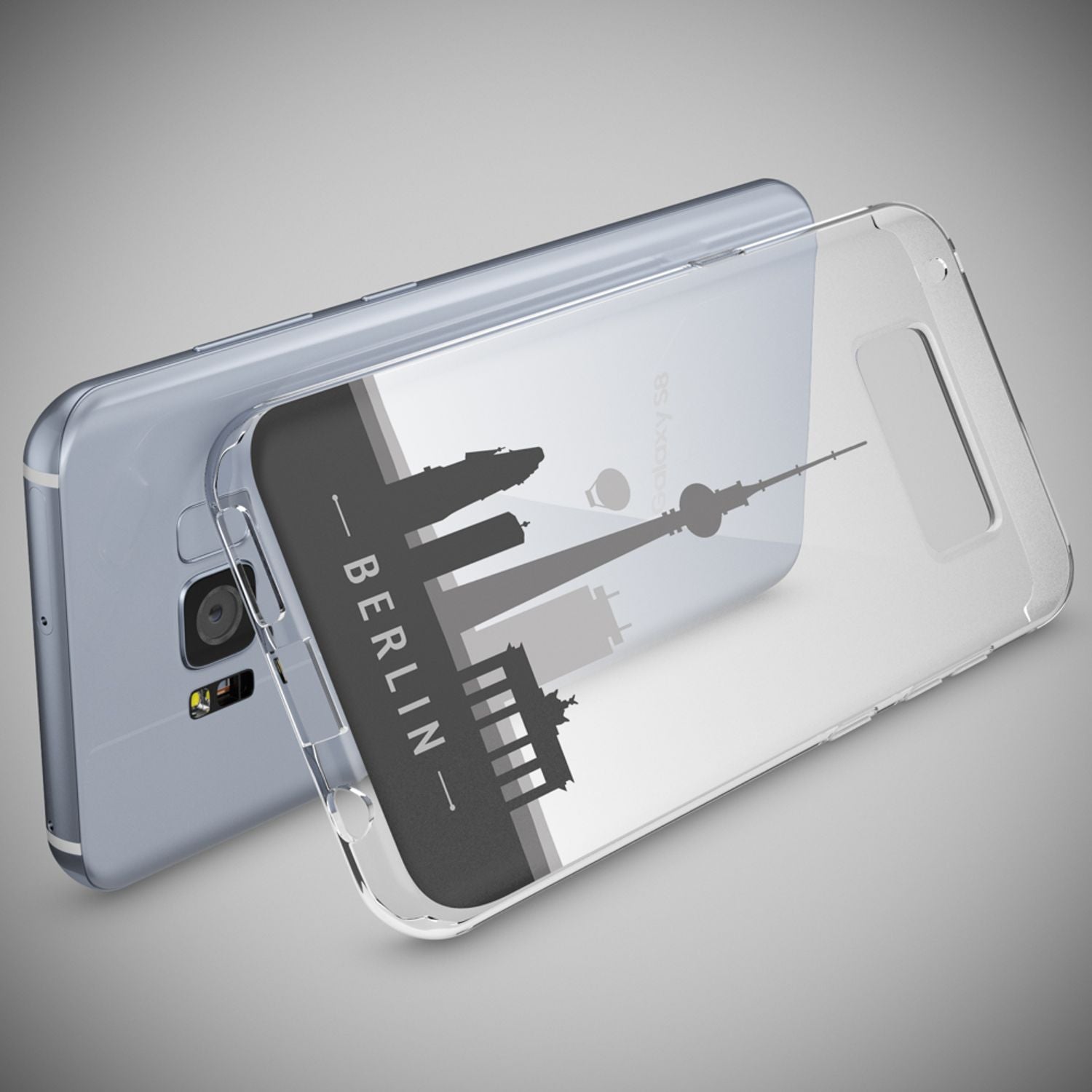 Samsung Galaxy S8 Plus Hülle Handyhülle von NALIA, Silikon Motiv Case Schutzhülle Berlin Skyline NALIA
