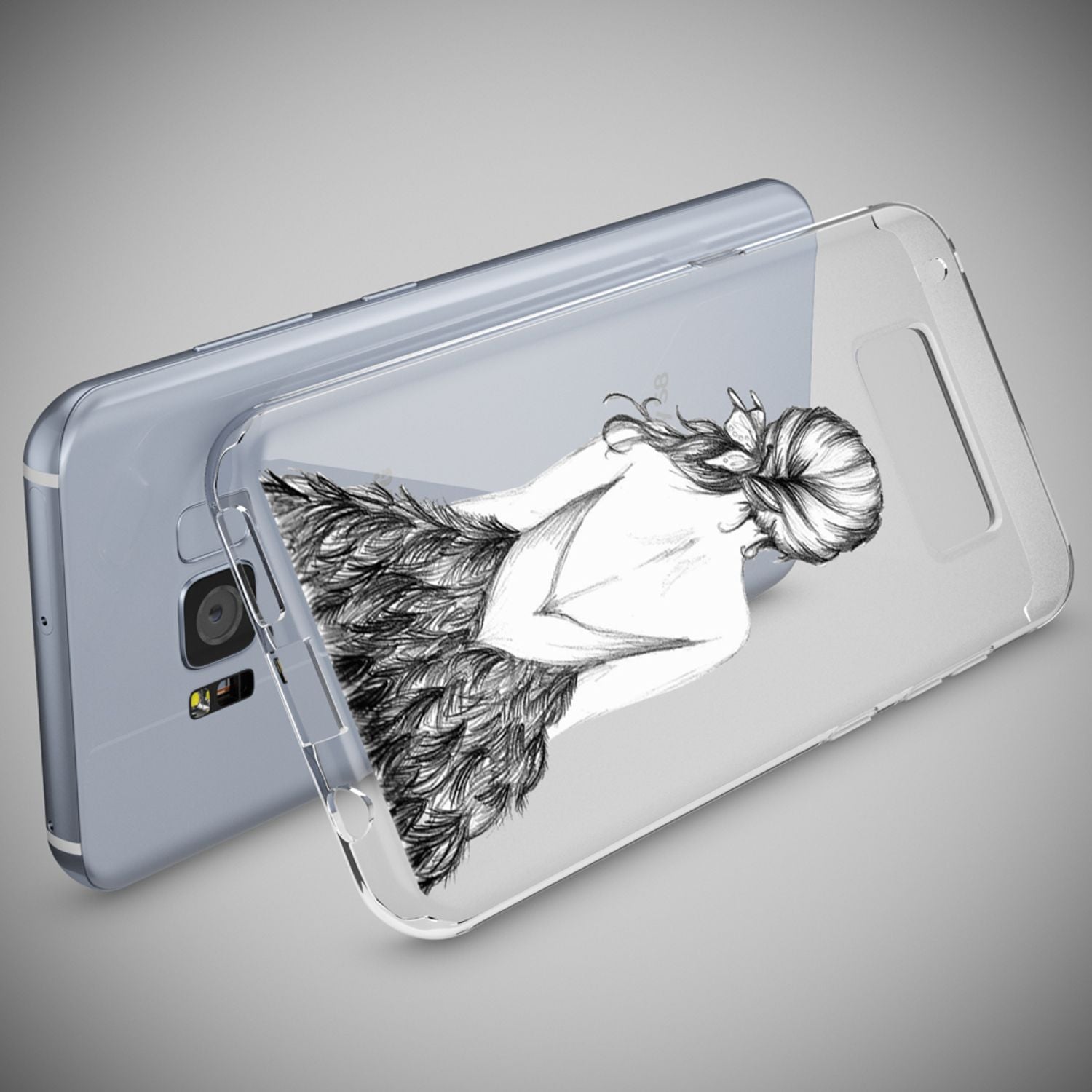 Samsung Galaxy S8 Plus Hülle Handyhülle von NALIA, Silikon Motiv Case Schutzhülle Bird Princess NALIA