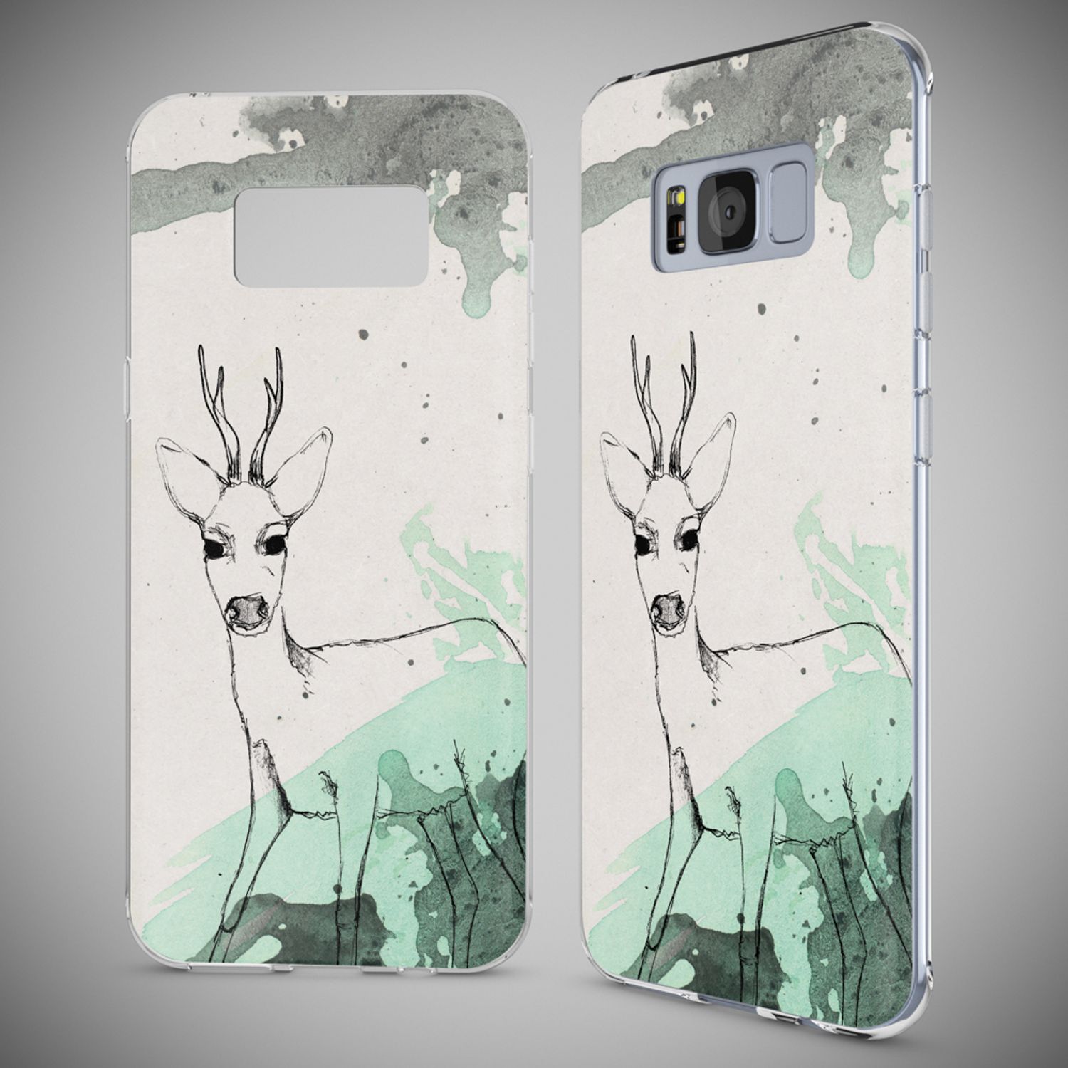 Samsung Galaxy S8 Plus Hülle Handyhülle von NALIA, Silikon Motiv Case Schutzhülle Deer NALIA
