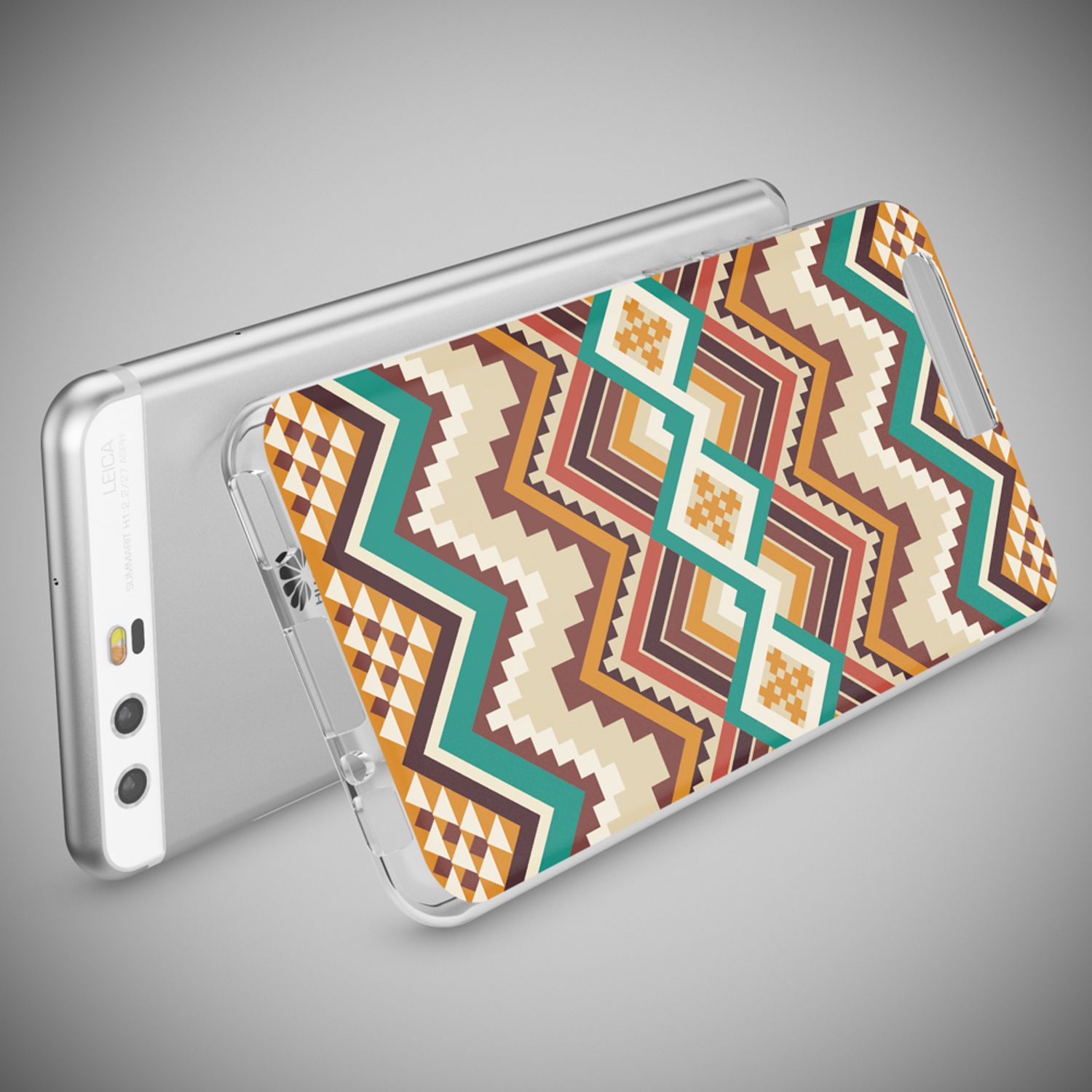 Huawei P10 Hülle Handyhülle von NALIA, Slim Silikon Motiv Case Cover Schutzhülle Indian Pattern NALIA