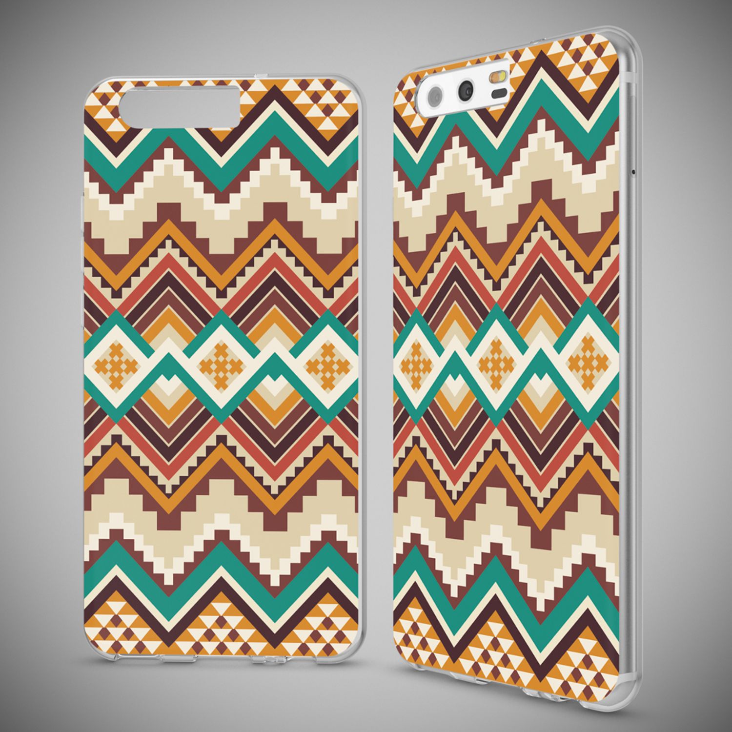 Huawei P10 Hülle Handyhülle von NALIA, Slim Silikon Motiv Case Cover Schutzhülle Indian Pattern NALIA