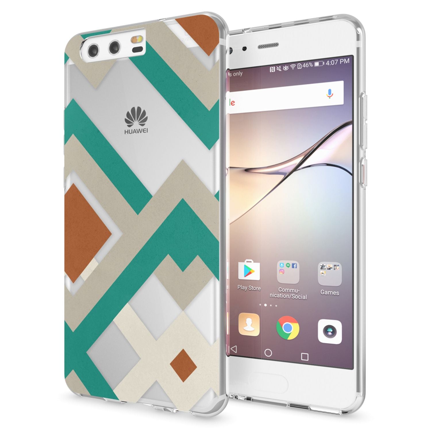 Huawei P10 Hülle Handyhülle von NALIA, Slim Silikon Motiv Case Cover Schutzhülle Retro Lines NALIA