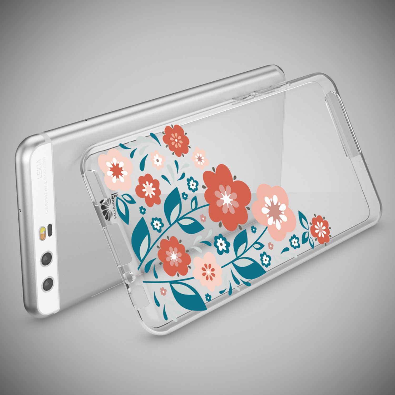 Huawei P10 Hülle Handyhülle von NALIA, Slim Silikon Motiv Case Cover Schutzhülle Feathers NALIA