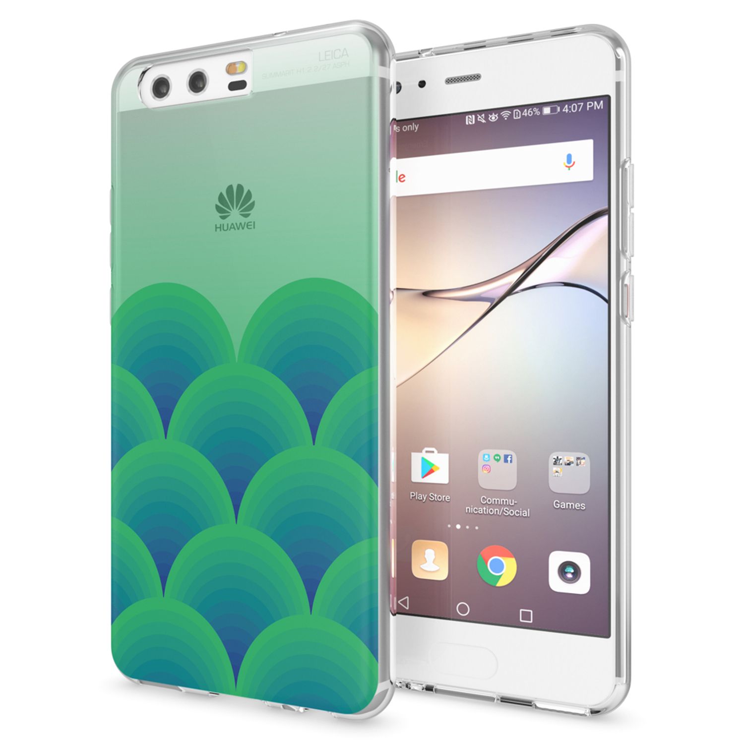 Huawei P10 Hülle Handyhülle von NALIA, Slim Silikon Motiv Case Cover Schutzhülle Feathers NALIA
