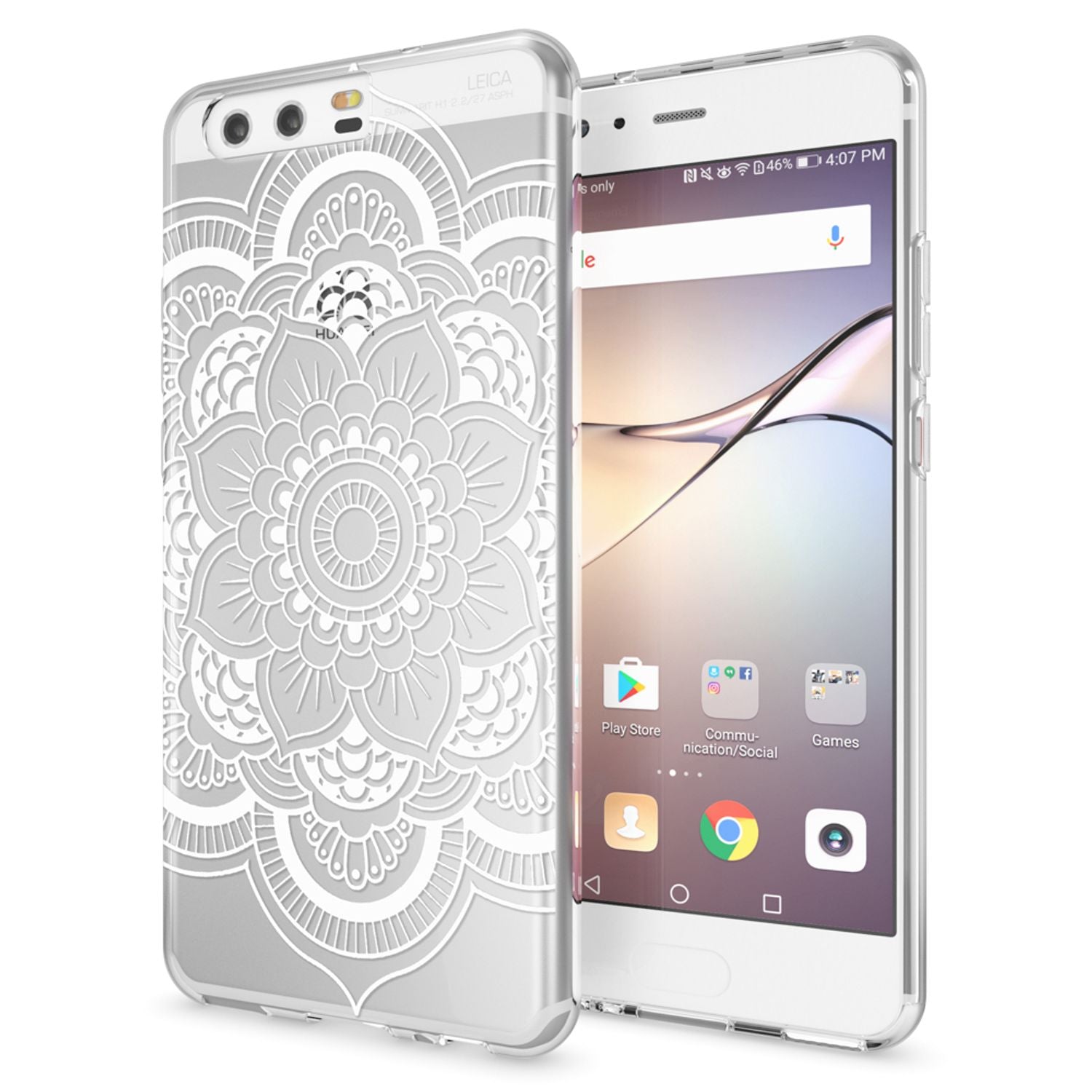 Huawei P10 Hülle Handyhülle von NALIA, Slim Silikon Motiv Case Cover Schutzhülle Pattern Flowers NALIA