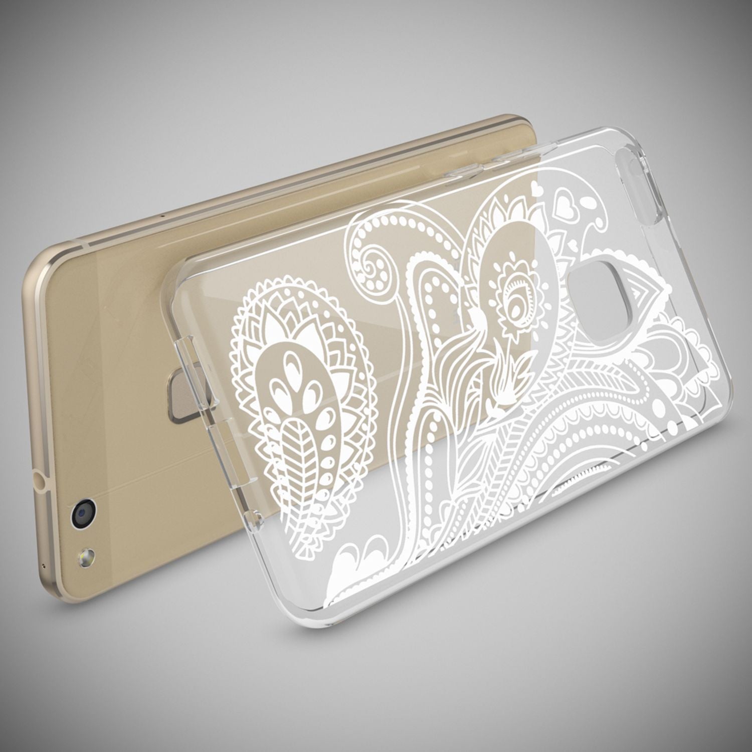 Huawei P10 Lite Hülle Handyhülle von NALIA, Slim Silikon Motiv Cover Schutzhülle Artificial Flowers NALIA