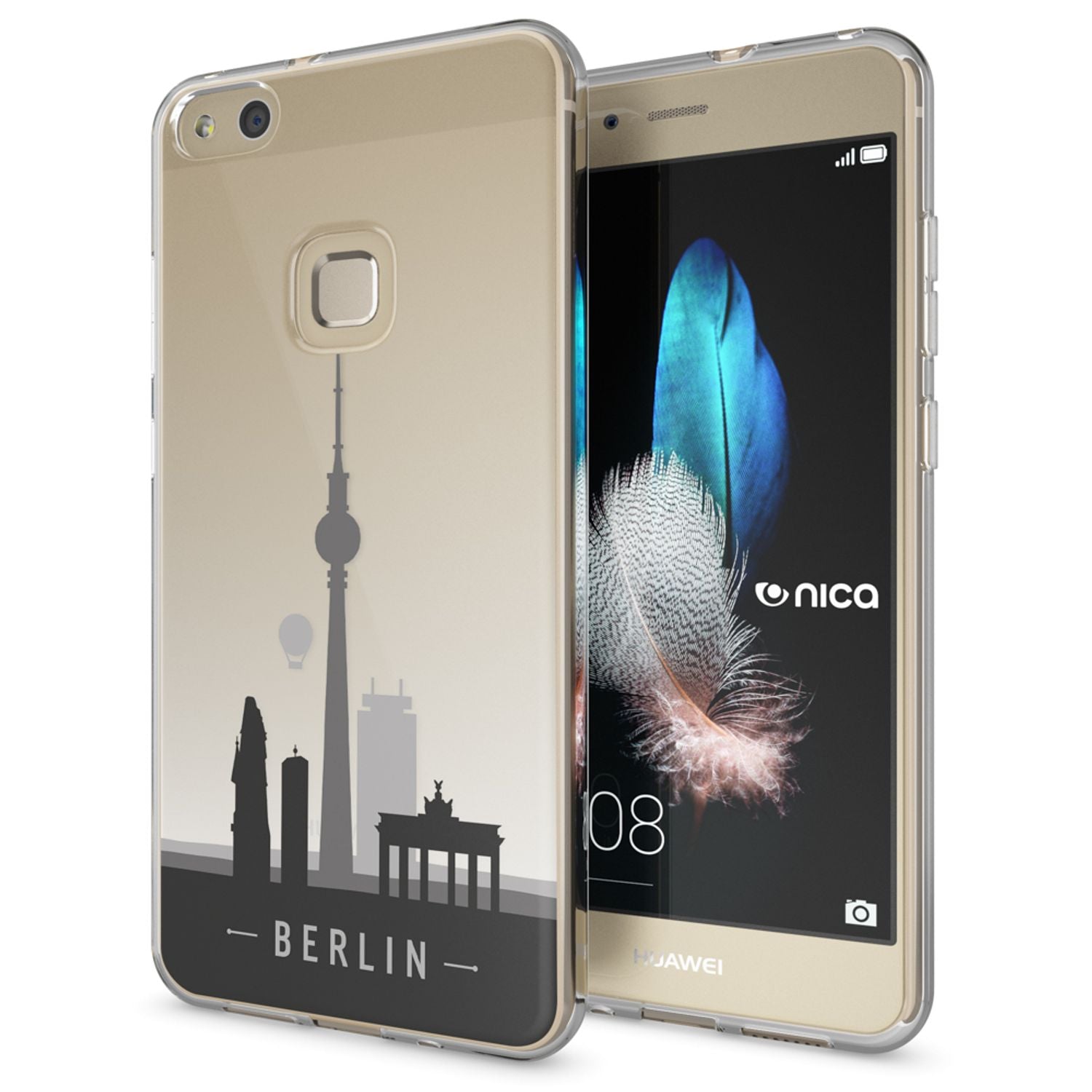 Huawei P10 Lite Hülle Handyhülle von NALIA, Slim Silikon Motiv Cover Schutzhülle Artificial Flowers NALIA