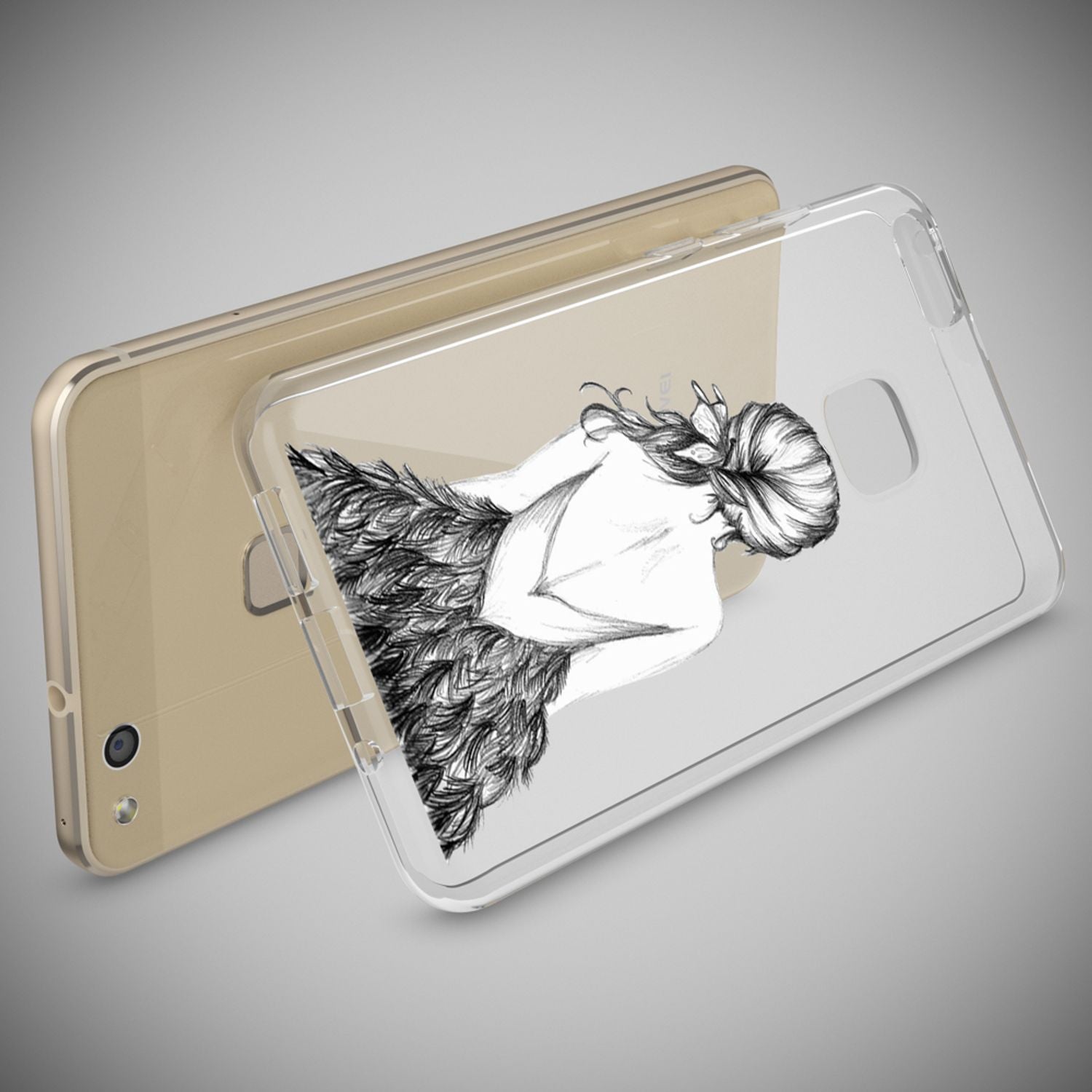 Huawei P10 Lite Hülle Handyhülle von NALIA, Slim Silikon Motiv Cover Schutzhülle Artificial Flowers NALIA