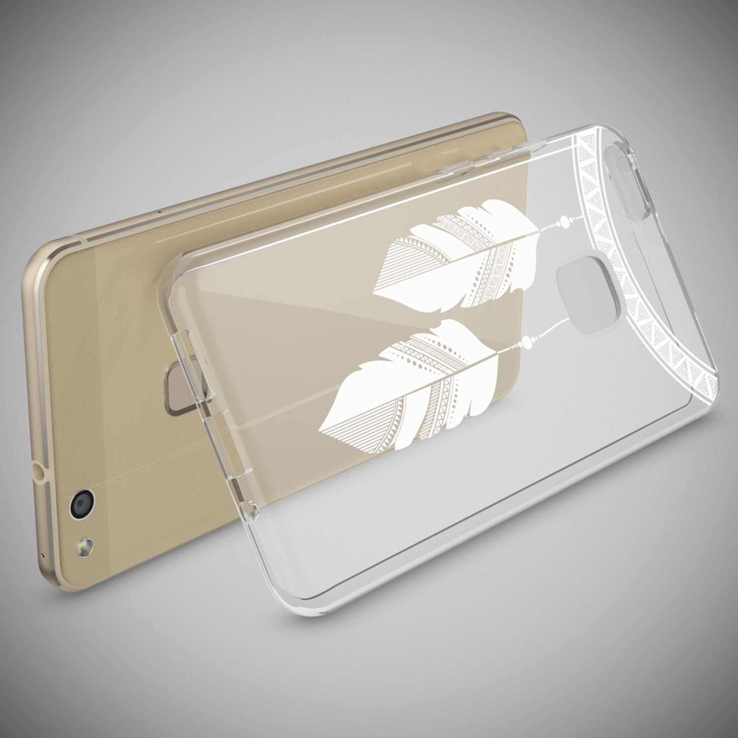 Huawei P10 Lite Hülle Handyhülle von NALIA, Slim Silikon Motiv Cover Schutzhülle Artificial Flowers NALIA