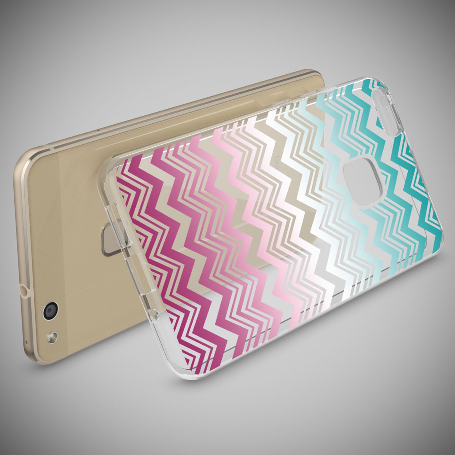 Huawei P10 Lite Hülle Handyhülle von NALIA, Slim Silikon Motiv Cover Schutzhülle Circle Flowers NALIA