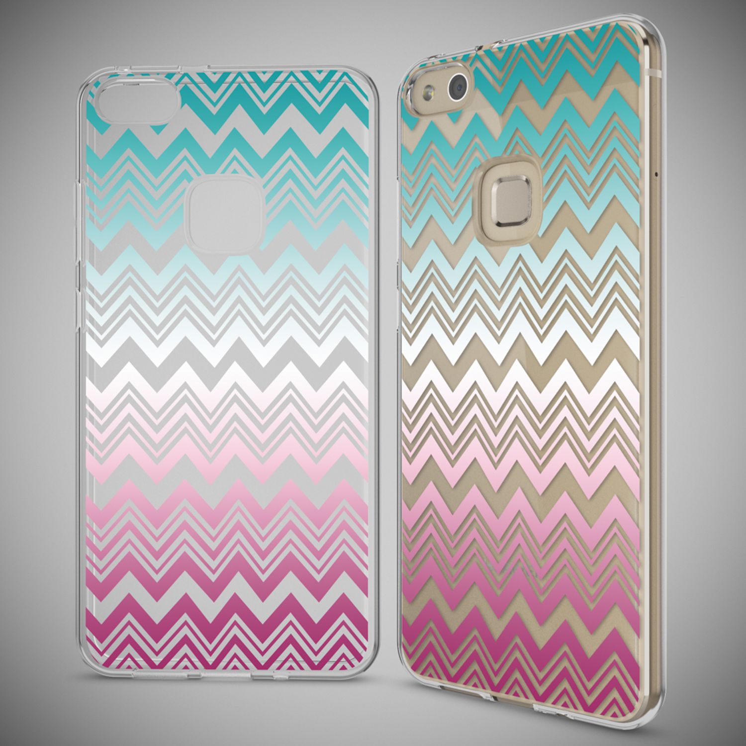 Huawei P10 Lite Hülle Handyhülle von NALIA, Slim Silikon Motiv Cover Schutzhülle Circle Flowers NALIA