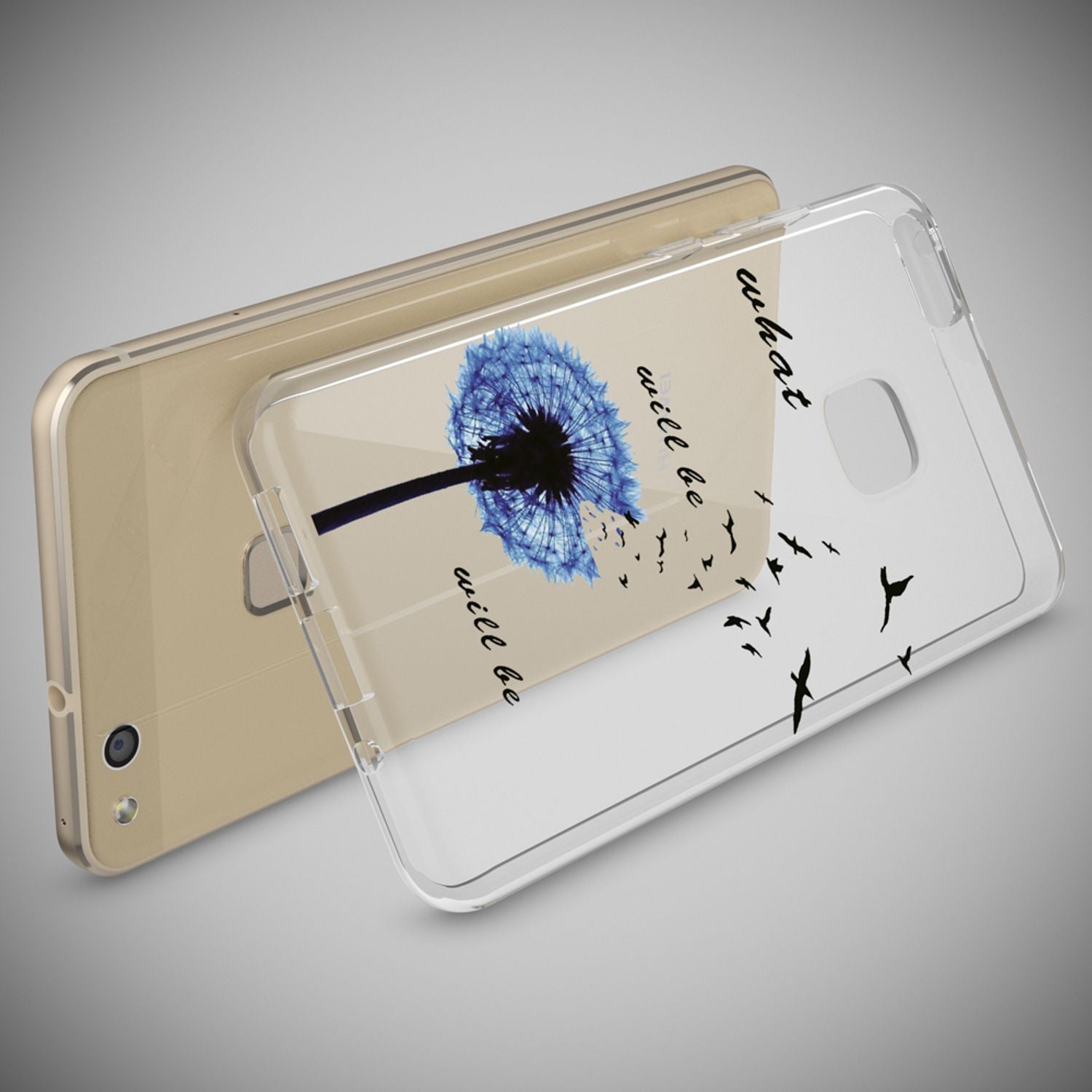 Huawei P10 Lite Hülle Handyhülle von NALIA, Slim Silikon Motiv Cover Schutzhülle Circle Flowers NALIA