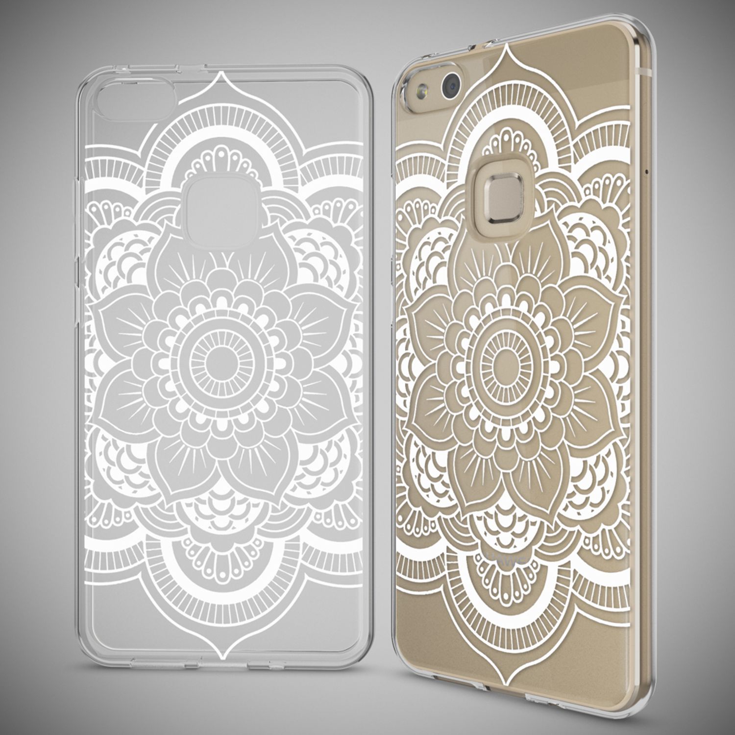 Huawei P10 Lite Hülle Handyhülle von NALIA, Slim Silikon Motiv Cover Schutzhülle Pattern Flowers NALIA