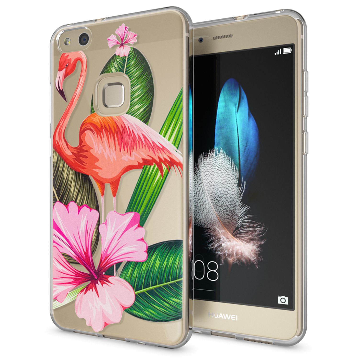 Huawei P10 Lite Hülle Handyhülle von NALIA, Slim Silikon Motiv Cover Schutzhülle Mandala Türkis Grün NALIA