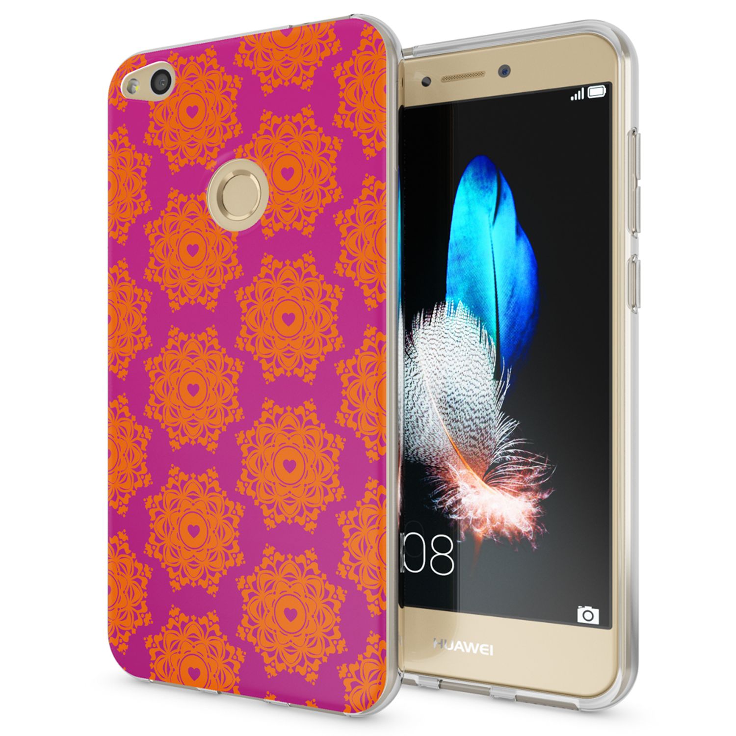 Huawei P8 Lite 2017 Hülle Handyhülle von NALIA, Slim Silikon Motiv Schutz Case Princess Pink NALIA