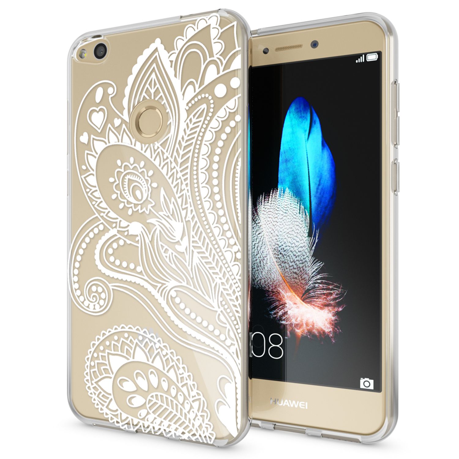Huawei P8 Lite 2017 Hülle Handyhülle von NALIA, Slim Silikon Motiv Schutz Case Always Happy NALIA