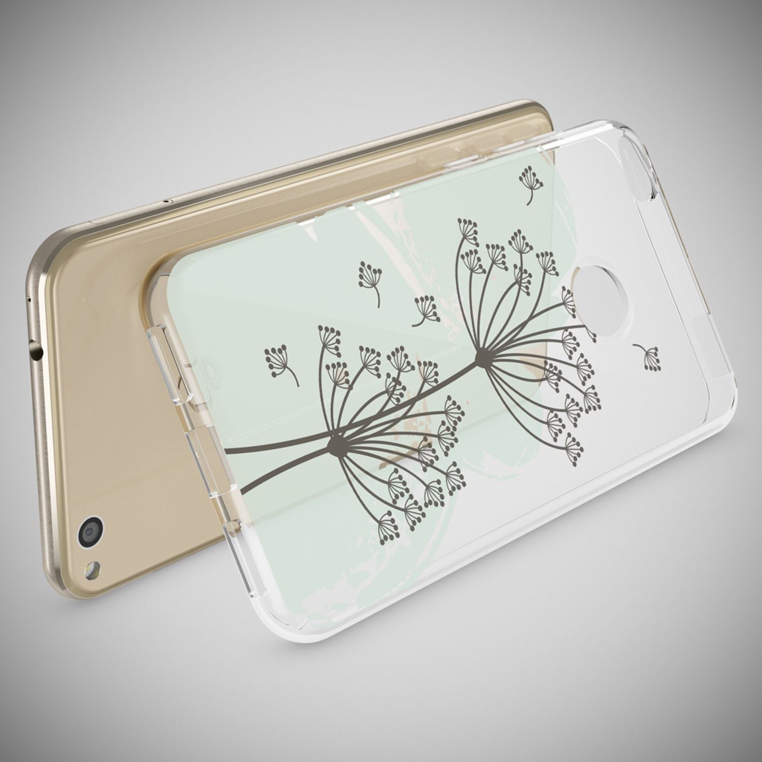 Huawei P8 Lite 2017 Hülle Handyhülle von NALIA, Slim Silikon Motiv Schutz Case Circle Flowers NALIA