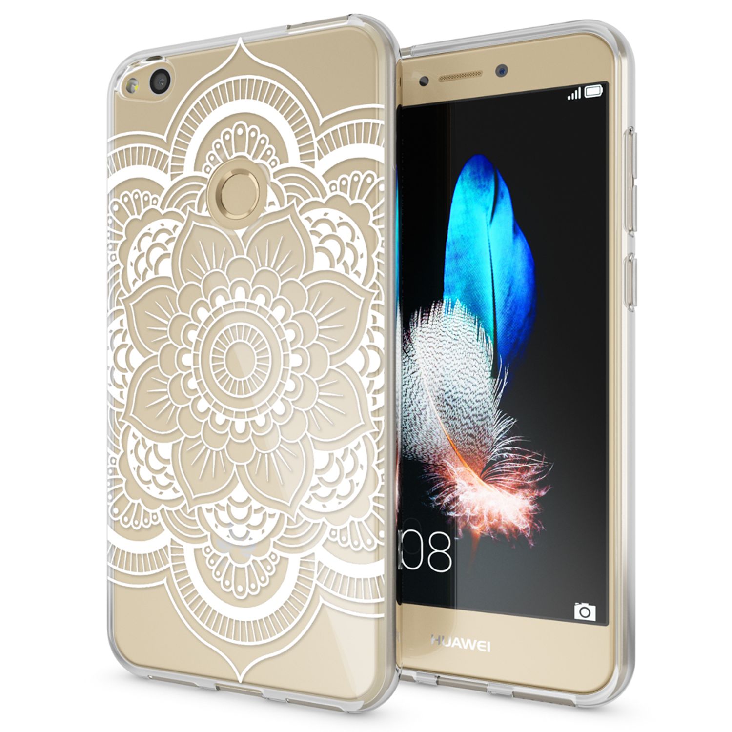 Huawei P8 Lite 2017 Hülle Handyhülle von NALIA, Slim Silikon Motiv Schutz Case Pattern Flowers NALIA