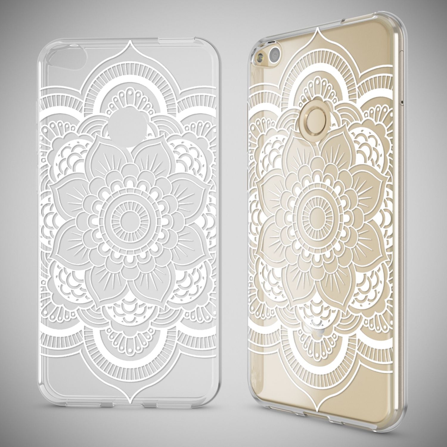 Huawei P8 Lite 2017 Hülle Handyhülle von NALIA, Slim Silikon Motiv Schutz Case Pattern Flowers NALIA