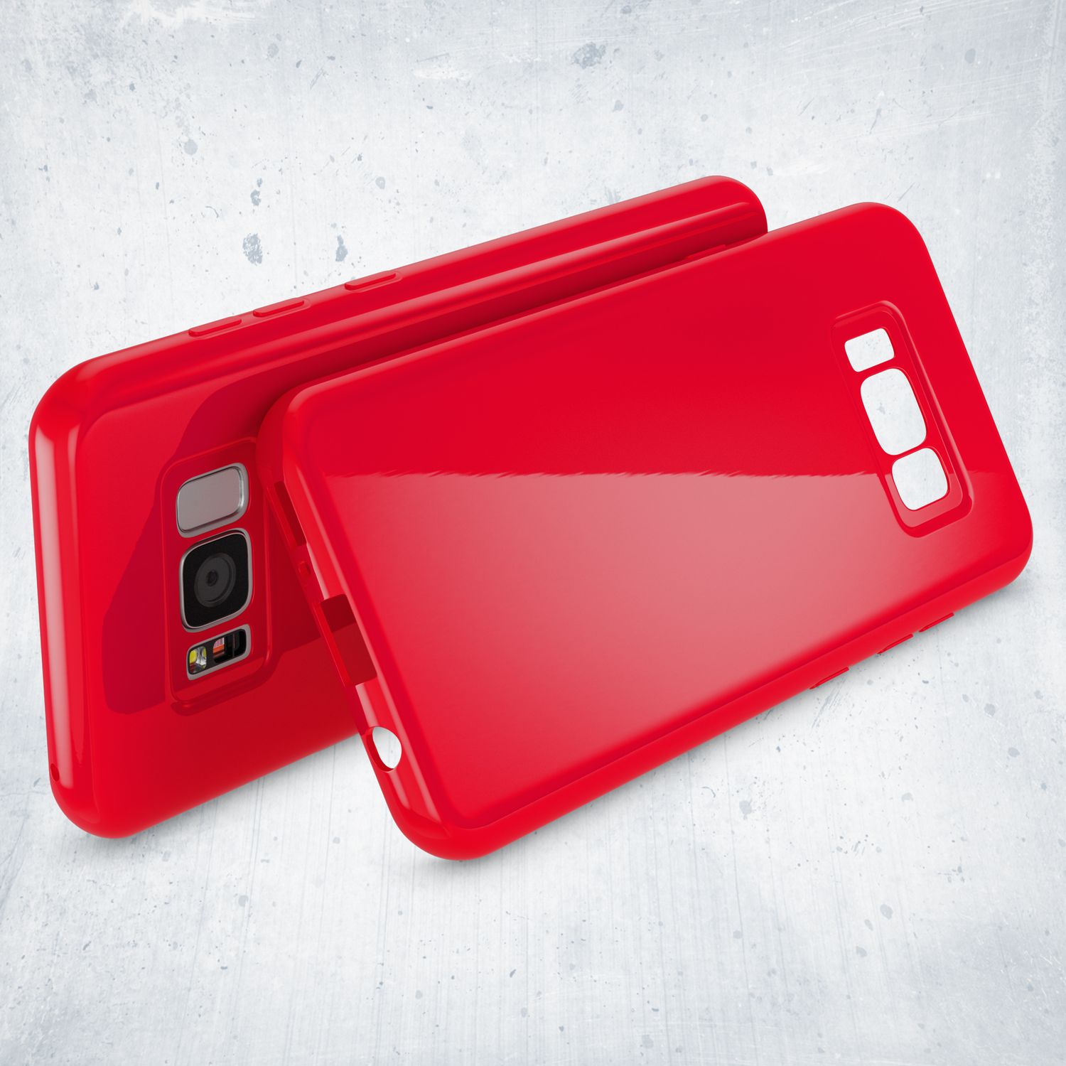 Samsung Galaxy S8 Hülle Handyhülle von NALIA, Slim Silikon Cover TPU Jelly Case Rot NALIA