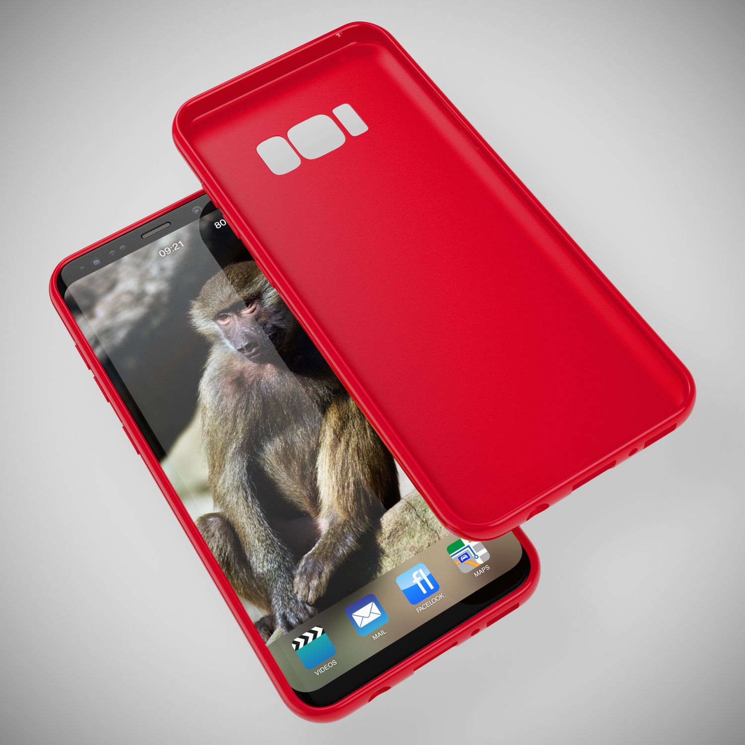 Samsung Galaxy S8 Hülle Handyhülle von NALIA, Slim Silikon Cover TPU Jelly Case Rot NALIA