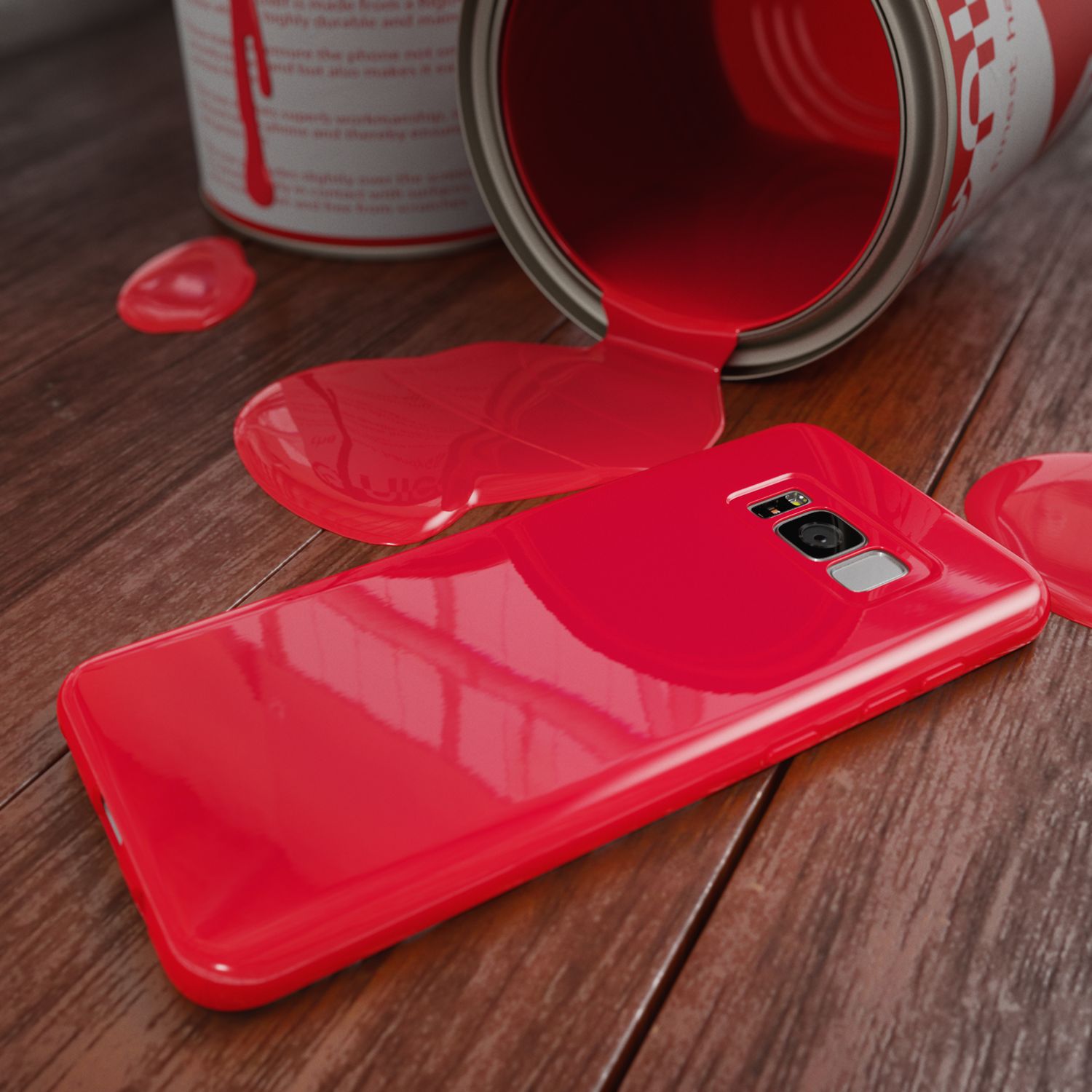 Samsung Galaxy S8 Hülle Handyhülle von NALIA, Slim Silikon Cover TPU Jelly Case Rot NALIA