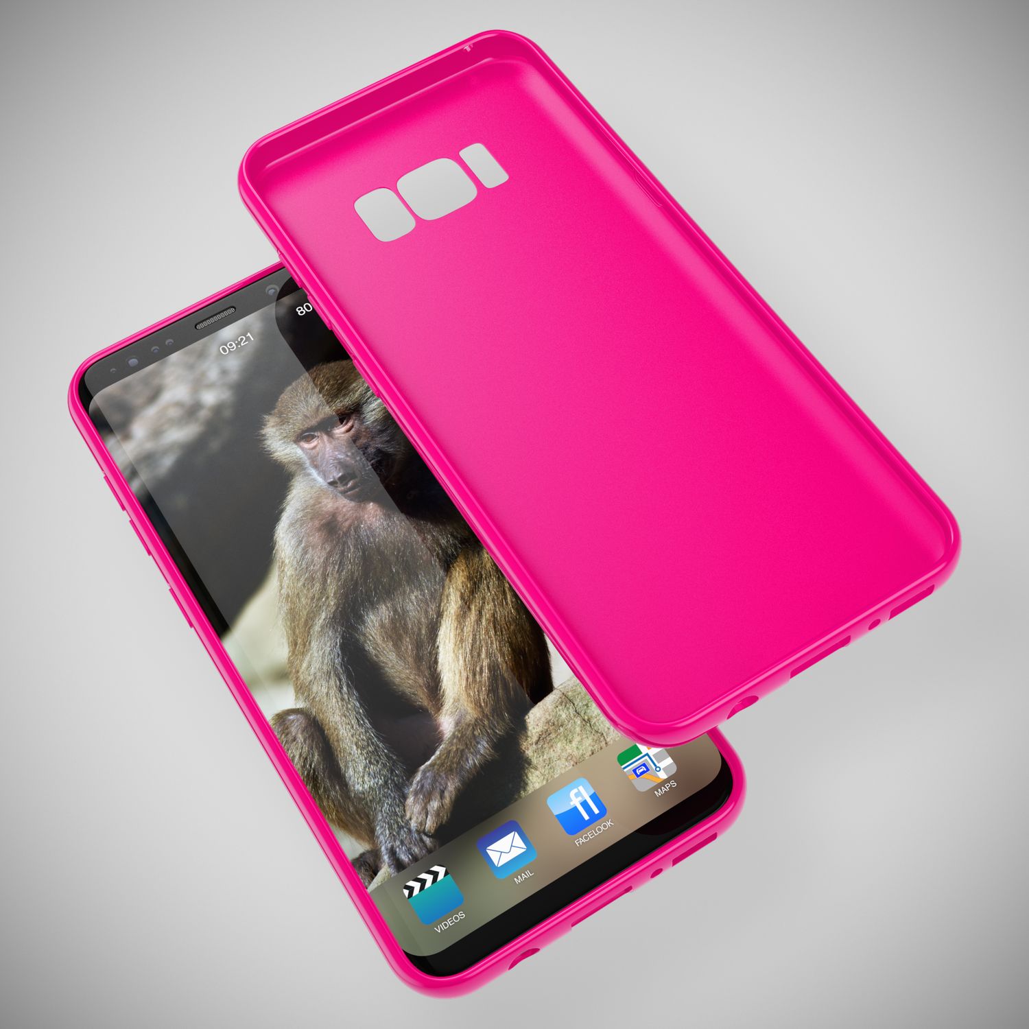 Samsung Galaxy S8 Hülle Handyhülle von NALIA, Slim Silikon Cover TPU Jelly Case Rot NALIA