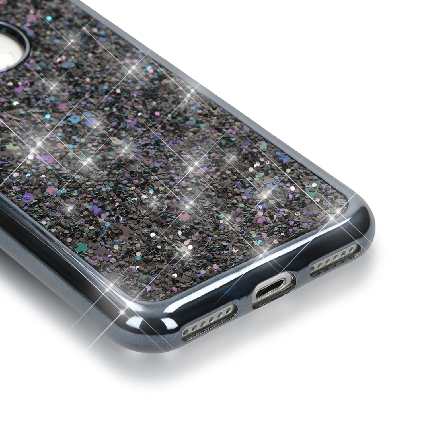 Apple iPhone 7 Hülle Handyhülle von NALIA, Glitzer Schutz Ohren Bling Case Cover NALIA