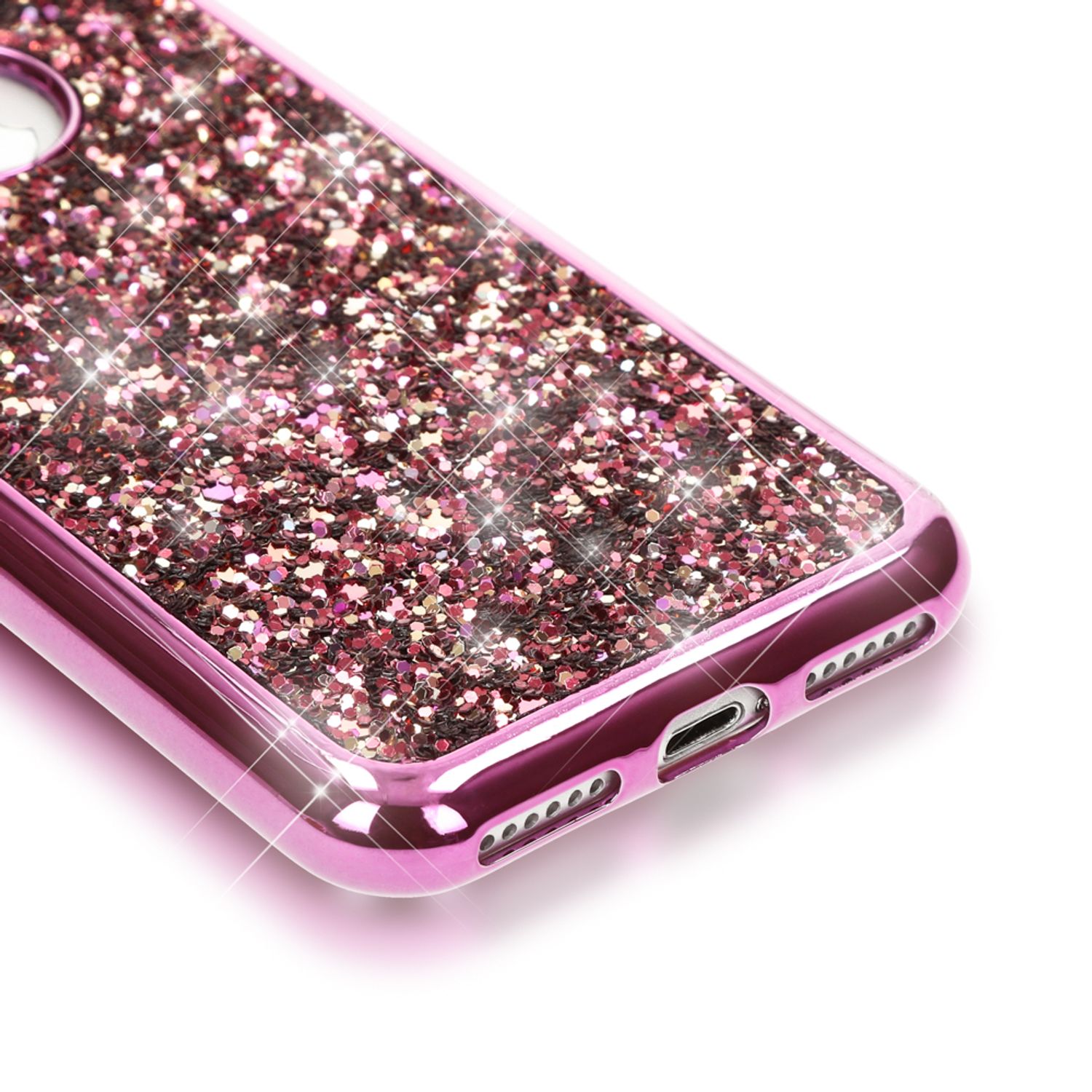 Apple iPhone 7 Hülle Handyhülle von NALIA, Glitzer Schutz Ohren Bling Case Cover NALIA