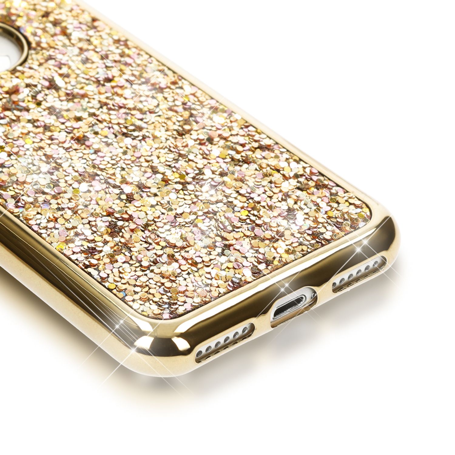 Apple iPhone 7 Hülle Handyhülle von NALIA, Glitzer Schutz Ohren Bling Case Cover NALIA