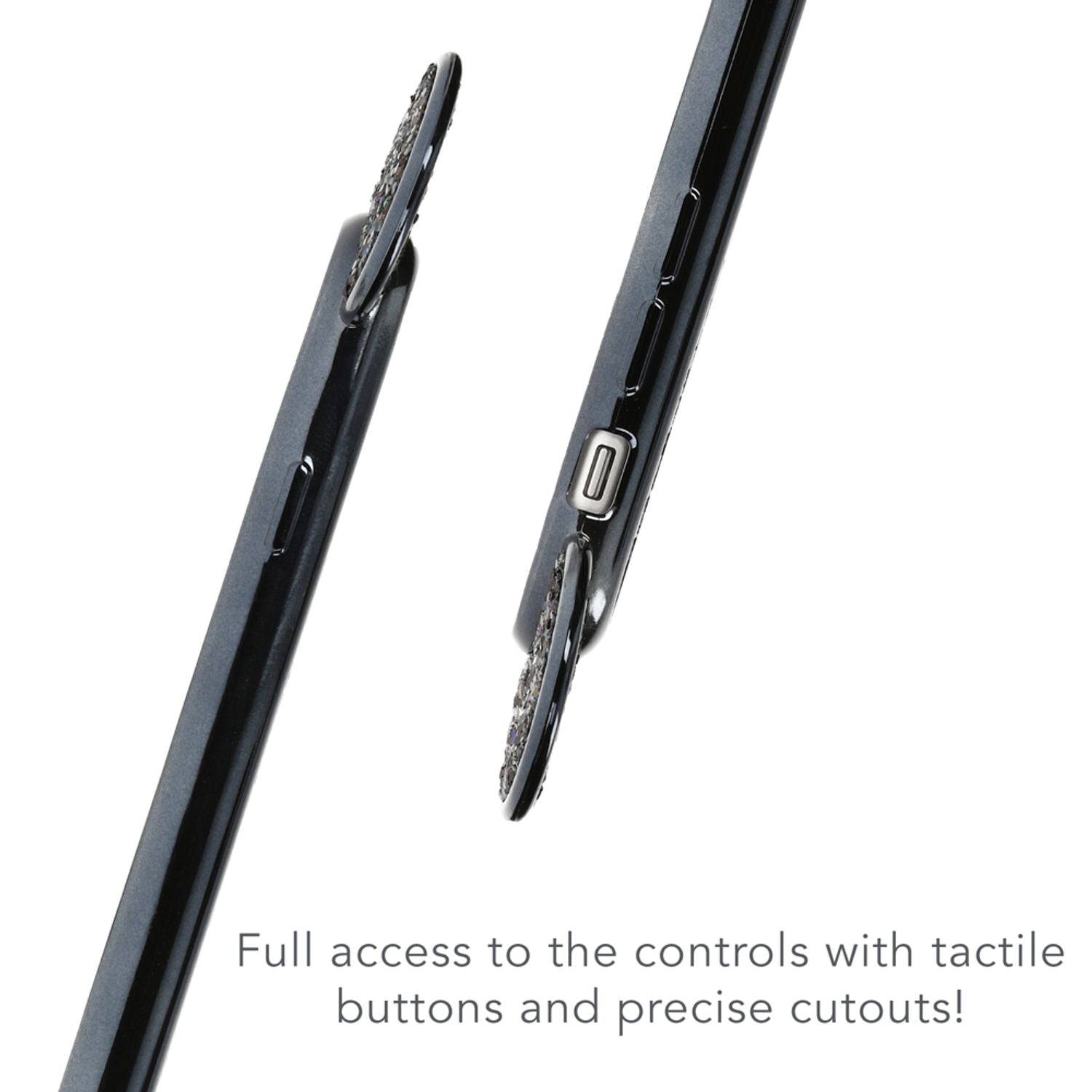 Apple iPhone 7 Hülle Handyhülle von NALIA, Glitzer Schutz Ohren Bling Case Cover Rose Gold NALIA