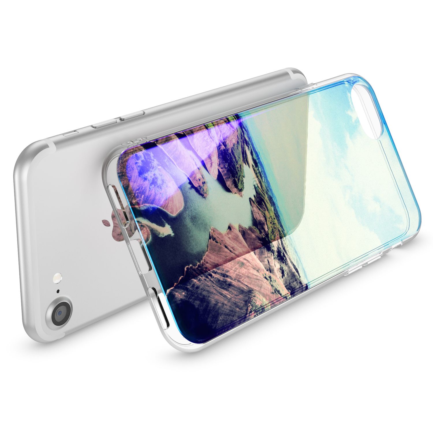 NALIA Handy Hülle für iPhone SE 2020 / 8 / 7, Motiv Case Cover Schutz Tasche TPU NALIA