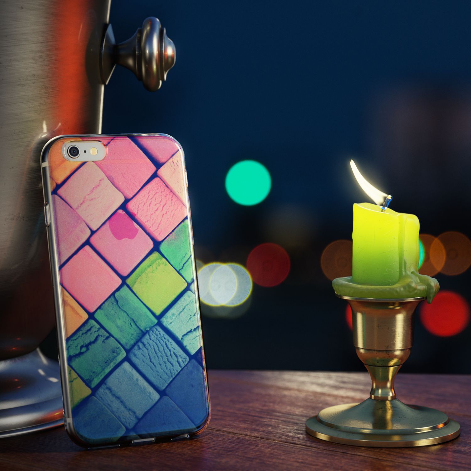 Apple iPhone 6 6S Handy Hülle 3D von NALIA Glitzer Silikon Case Cover Schutzhülle Pastel Geometry NALIA