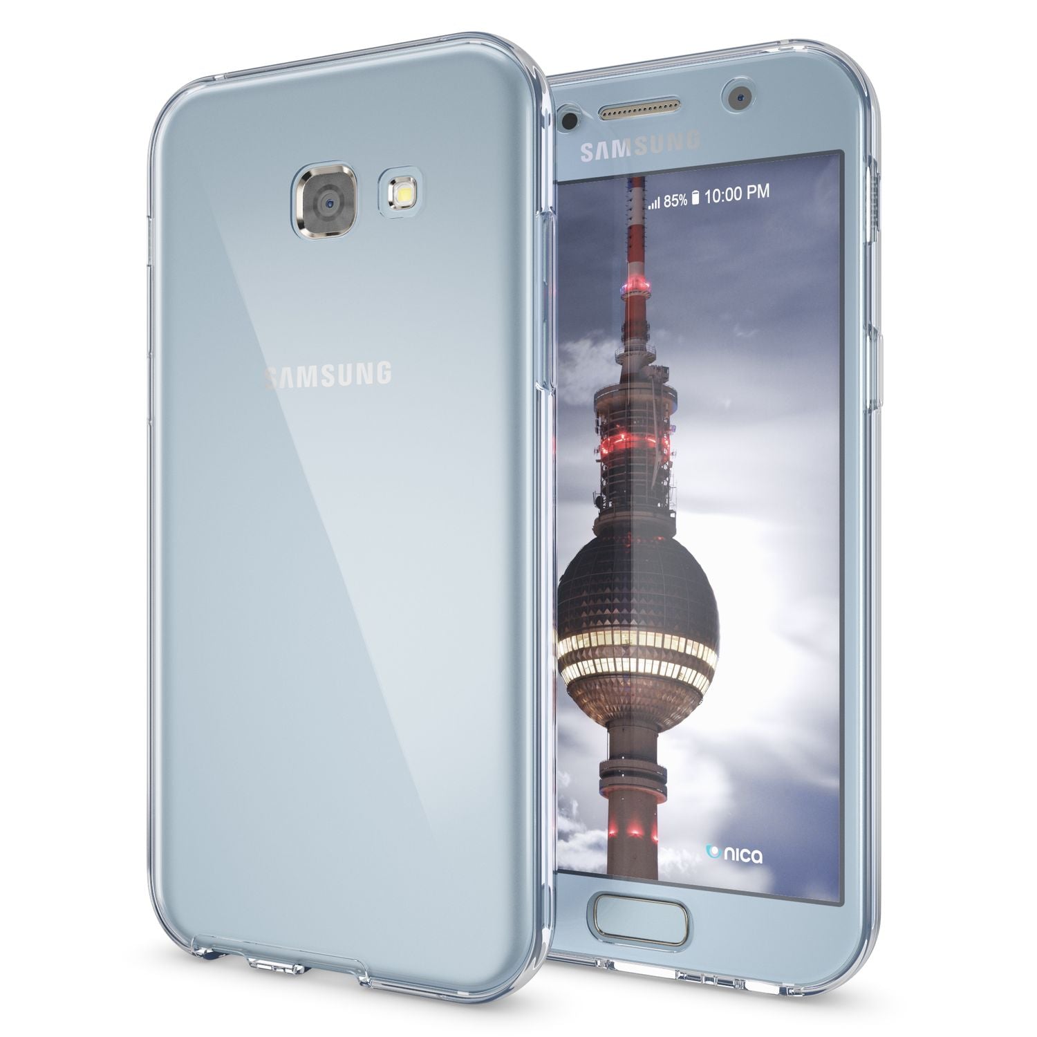 Samsung Galaxy A5 2017 Hülle 360 Handyhülle von NALIA, Full Cover Rundum TPU Case Transparent NALIA