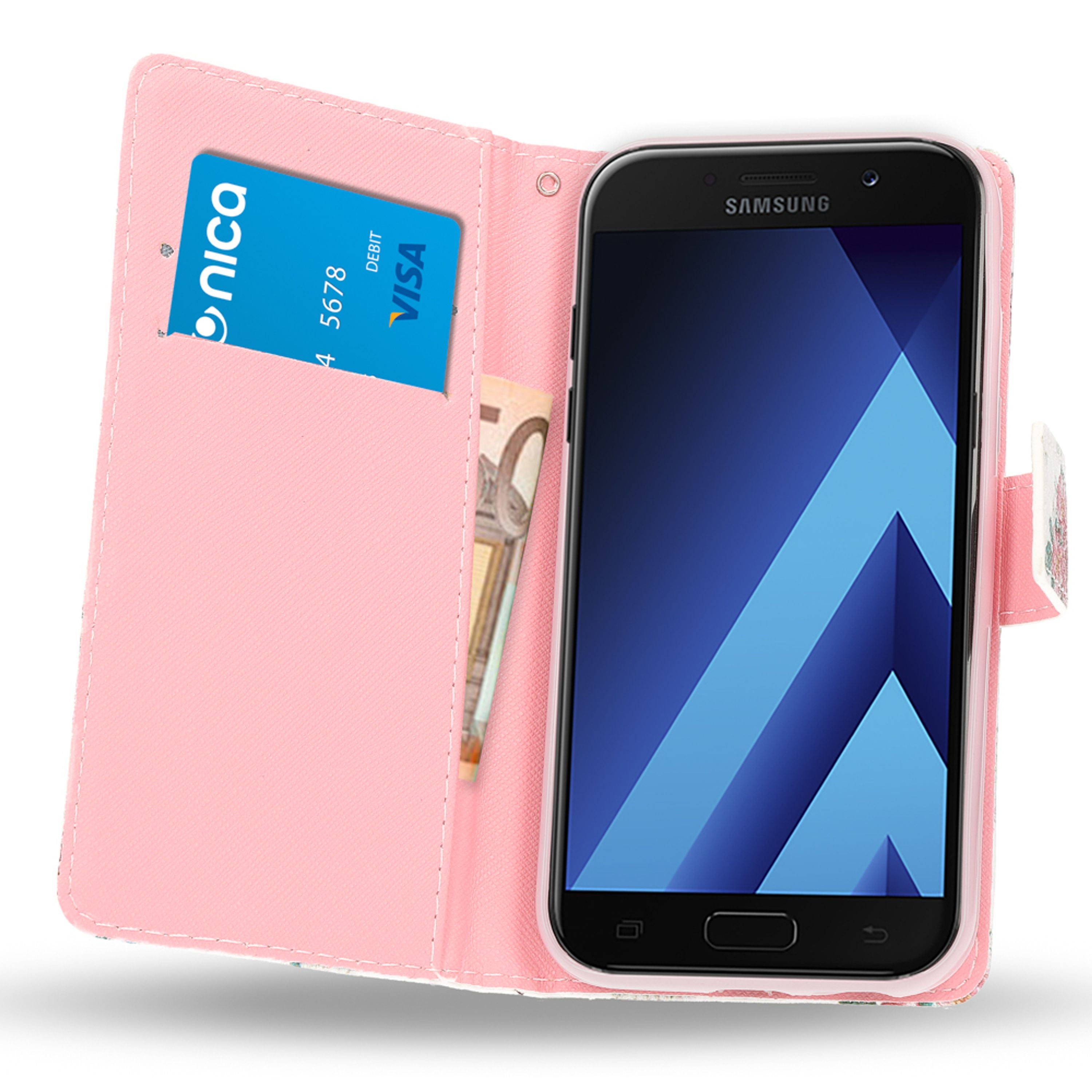 Samsung Galaxy A5 2017 Flipcase von NALIA, Kunstleder Book Case Etui Flipcase NALIA