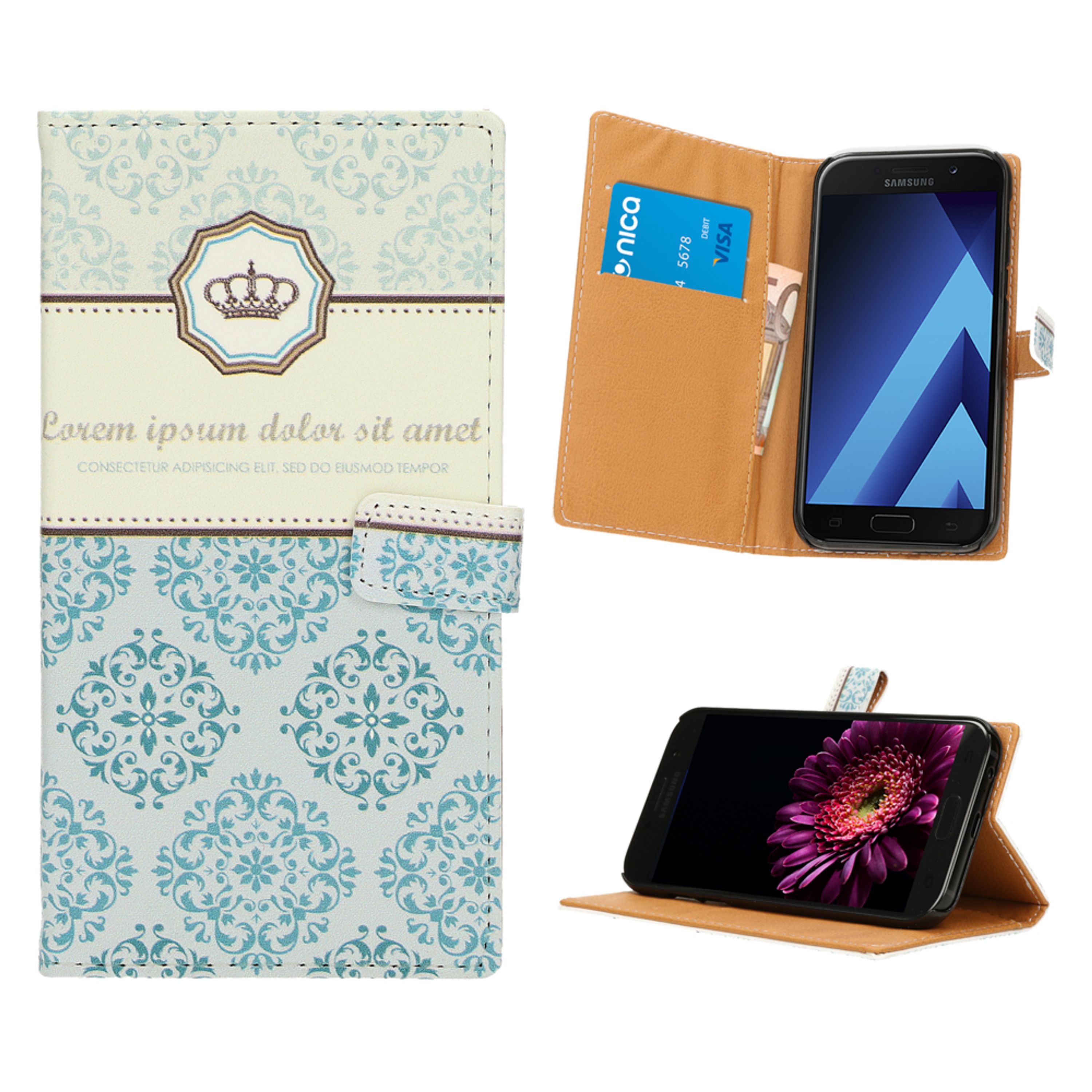 Samsung Galaxy A5 2017 Flipcase von NALIA, Kunstleder Book Case Etui Flipcase NALIA