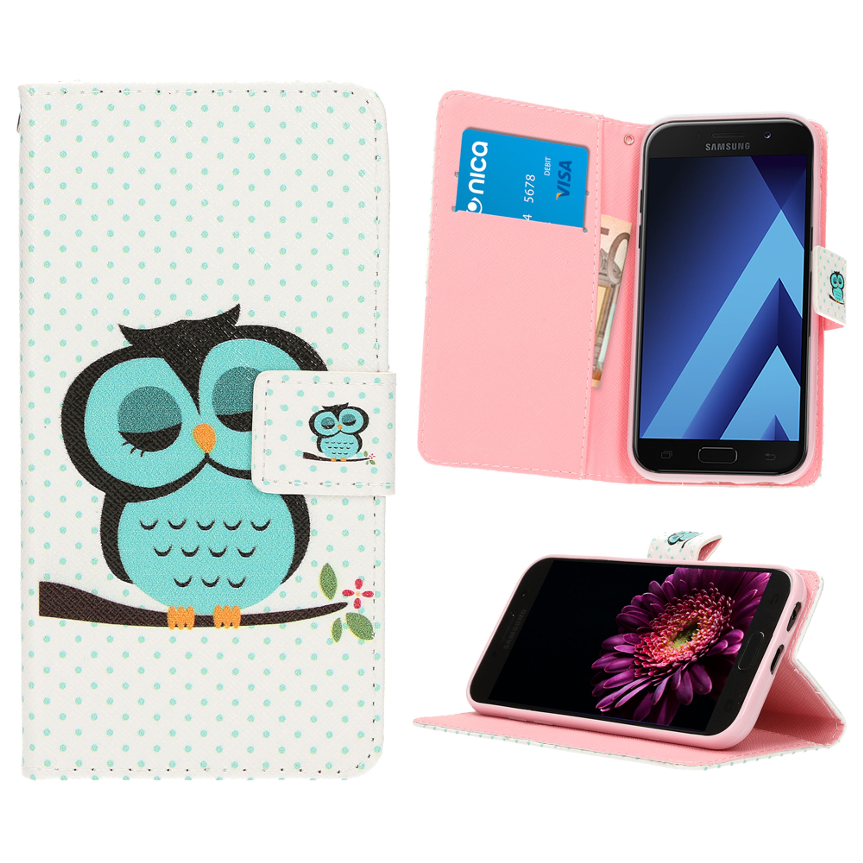 Samsung Galaxy A5 2017 Flipcase von NALIA, Kunstleder Book Case Etui Flipcase NALIA