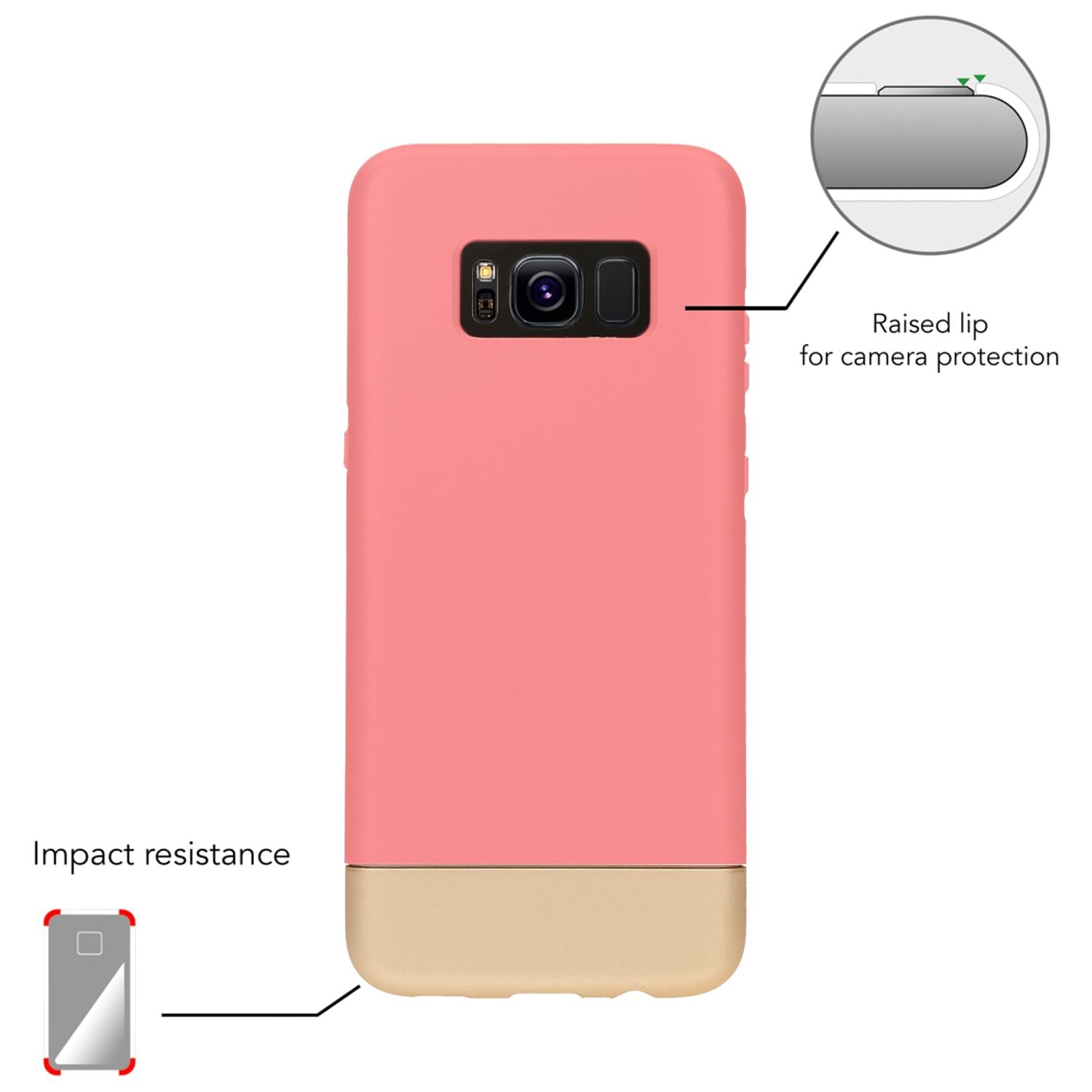 Samsung Galaxy S8 Plus Handy Hülle von NALIA, Hard Case Cover Matt Bumper Schutz Rose Gold NALIA Protective Hülle