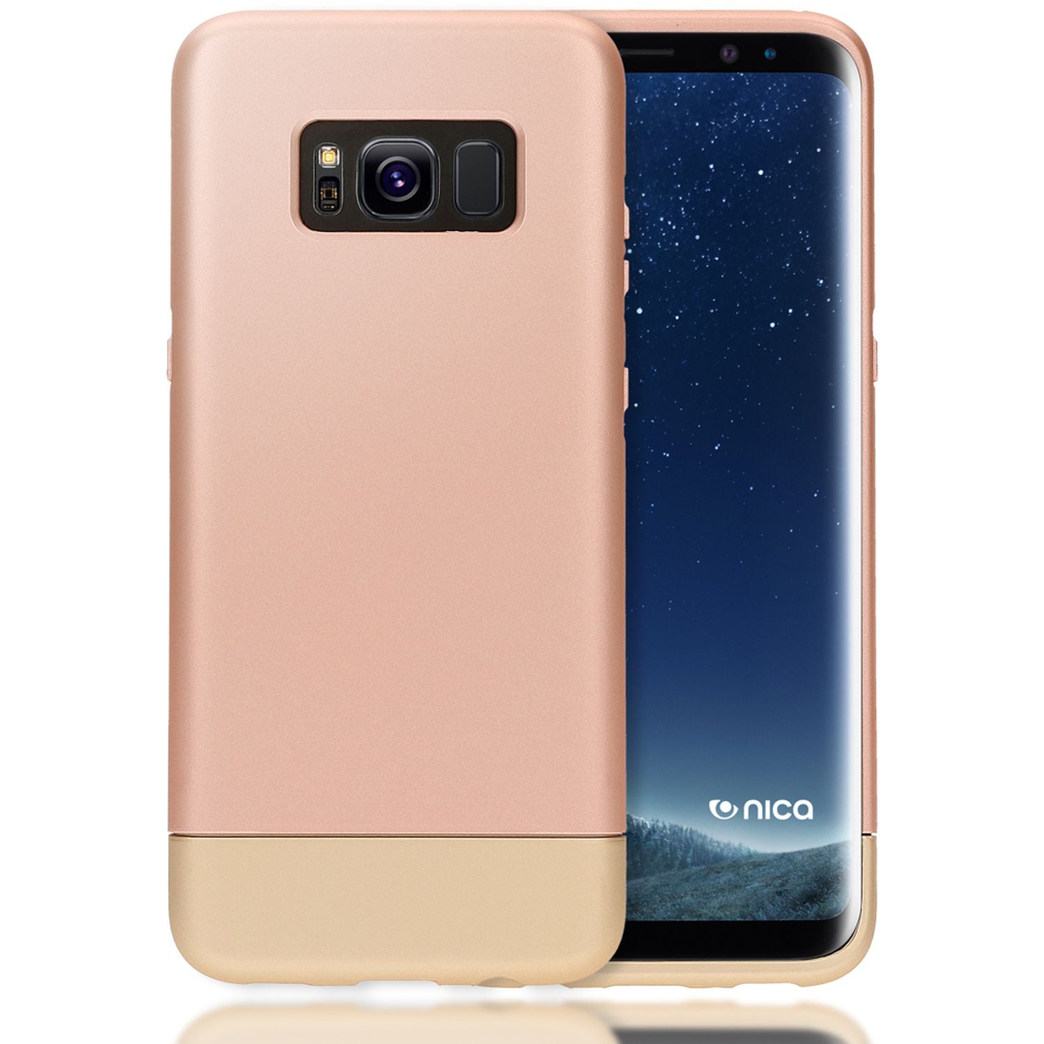 Samsung Galaxy S8 Plus Handy Hülle von NALIA, Hard Case Cover Matt Bumper Schutz Rose Gold NALIA Protective Hülle